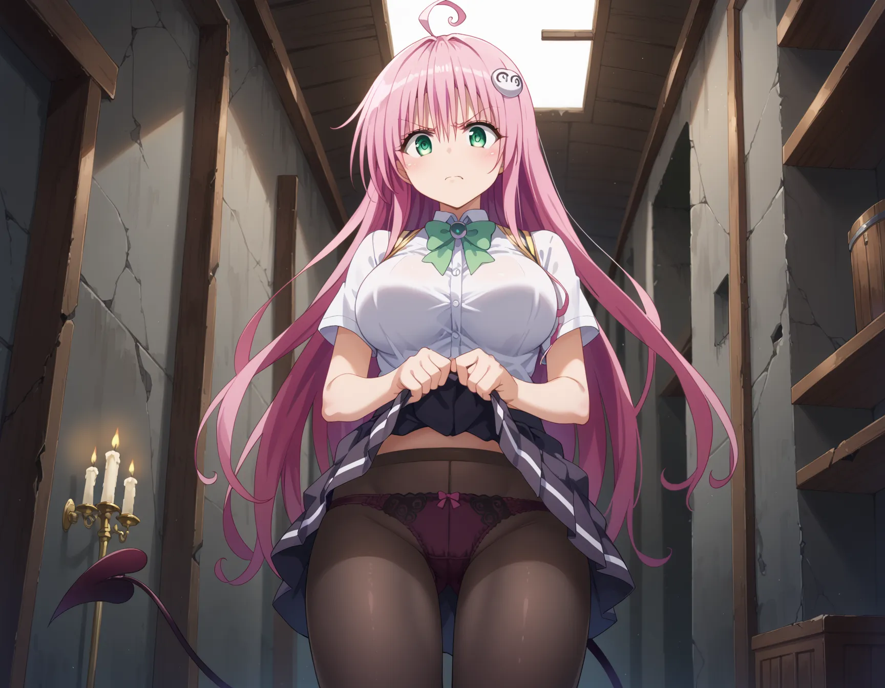 【「巨乳×パンスト」AIエロ画像（イラスト・アニメ・二次元風）575枚まとめ！(10ページ目)のエロ画像5枚目