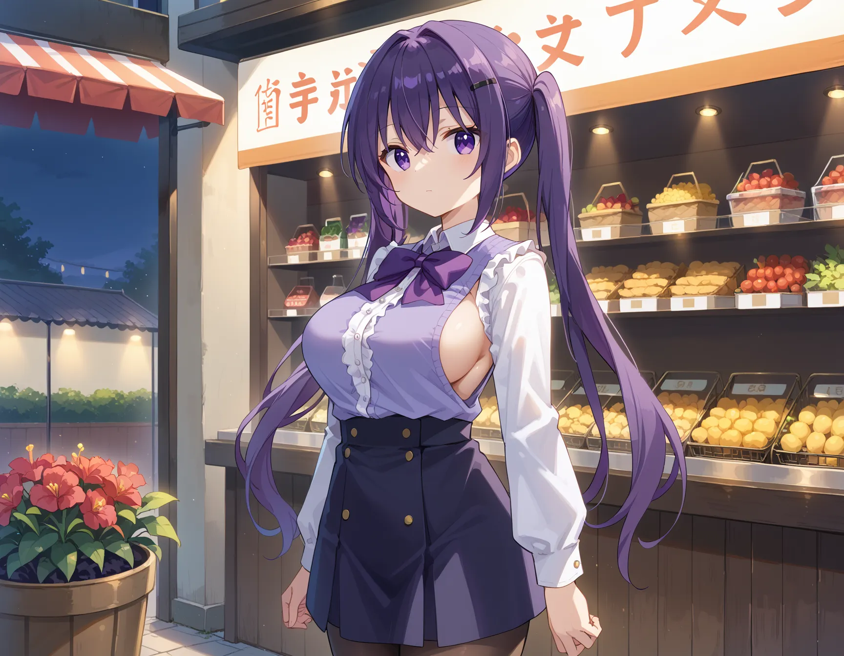 【「巨乳×パンスト」AIエロ画像（イラスト・アニメ・二次元風）575枚まとめ！(10ページ目)のエロ画像4枚目
