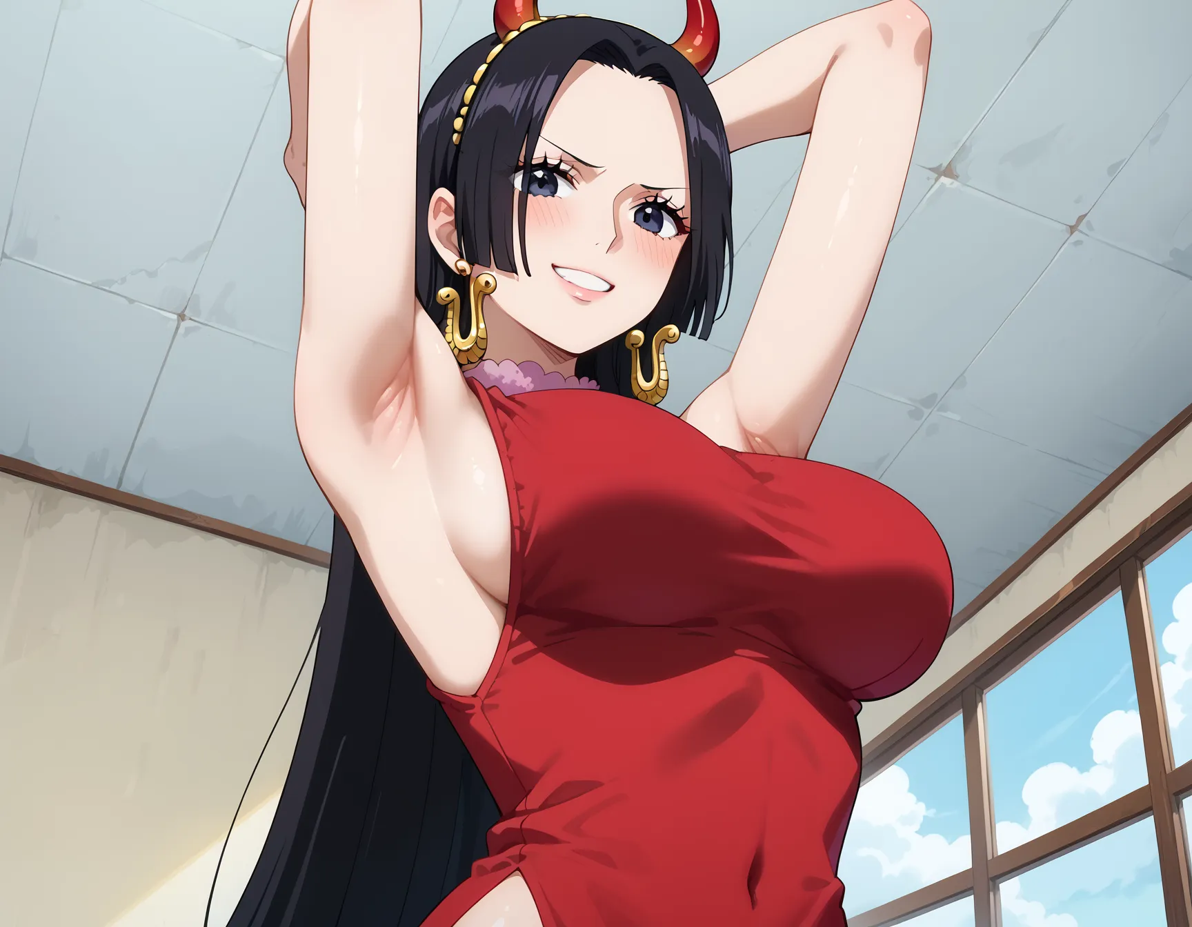 【「腋・脇」AIエロ画像（イラスト・アニメ・二次元風）4705枚まとめ！(74ページ目)のエロ画像6枚目