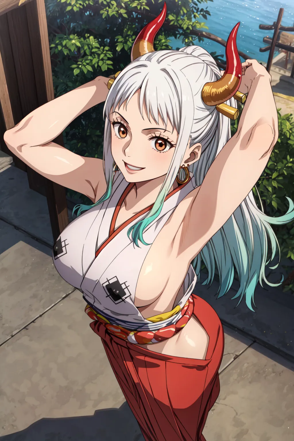 【「巨乳×着物」AIエロ画像（イラスト・アニメ・二次元風）854枚まとめ！(14ページ目)のエロ画像5枚目