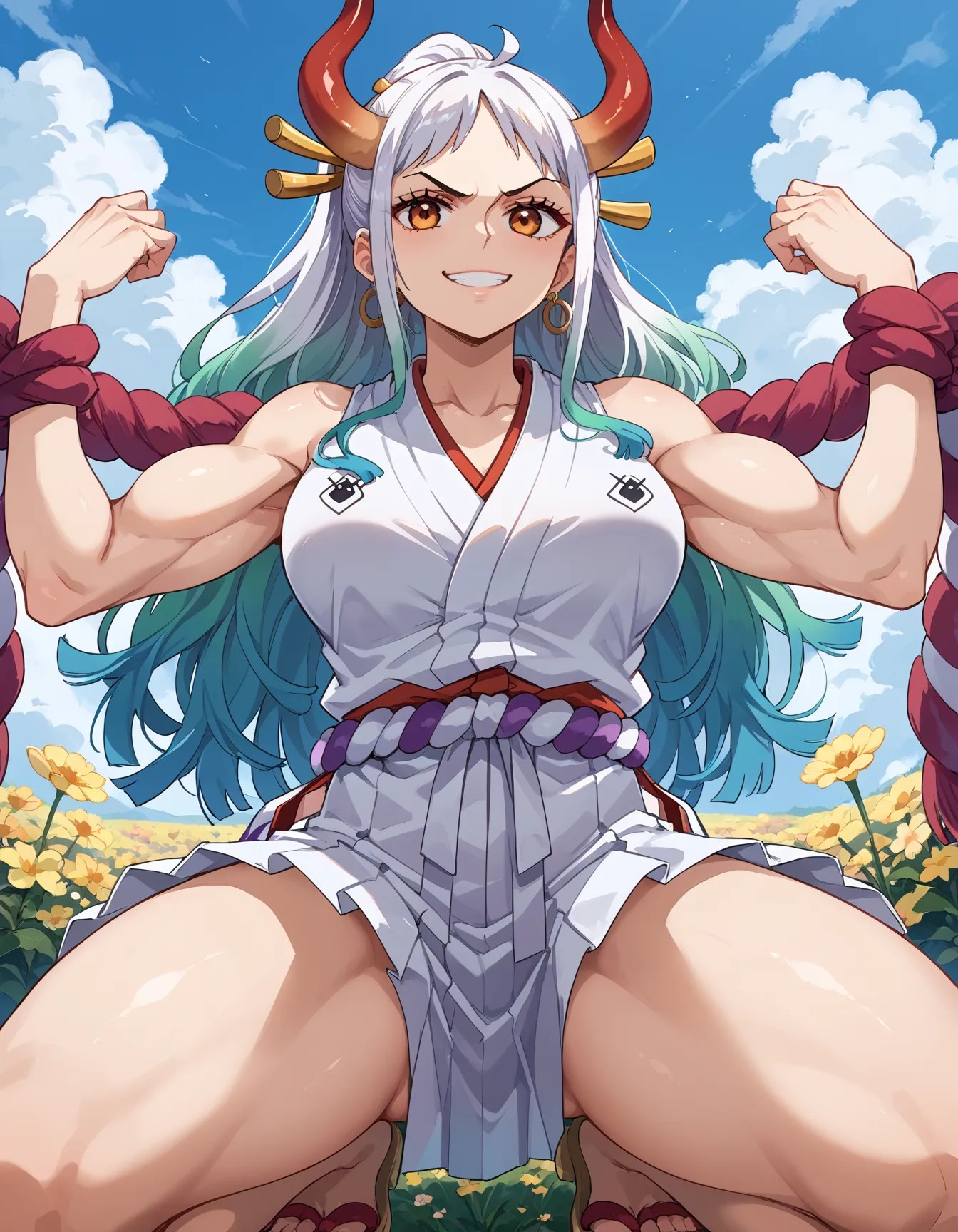 【「巨乳×着物」AIエロ画像（イラスト・アニメ・二次元風）854枚まとめ！(14ページ目)のエロ画像4枚目