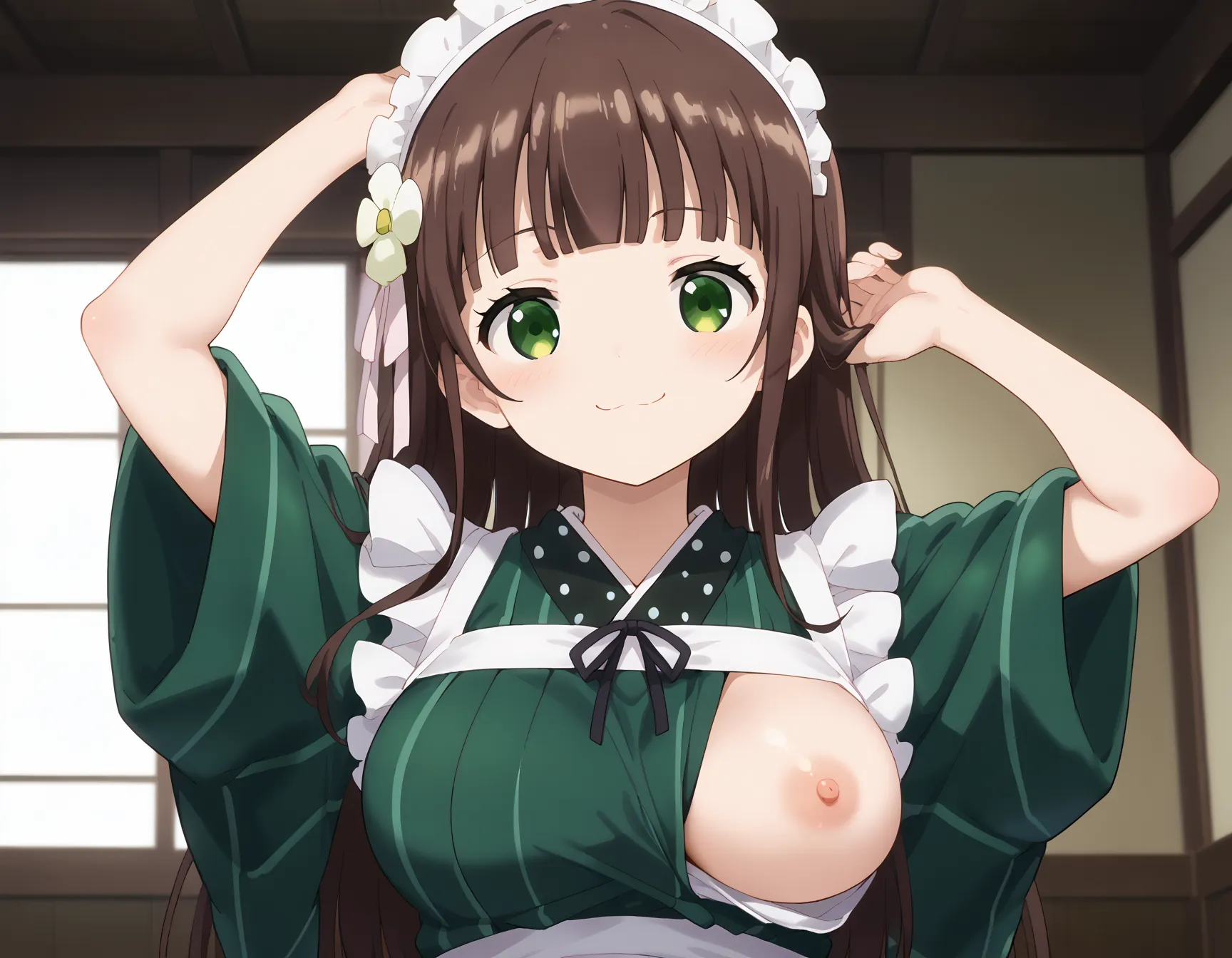 【「巨乳×着物」AIエロ画像（イラスト・アニメ・二次元風）854枚まとめ！(14ページ目)のエロ画像3枚目