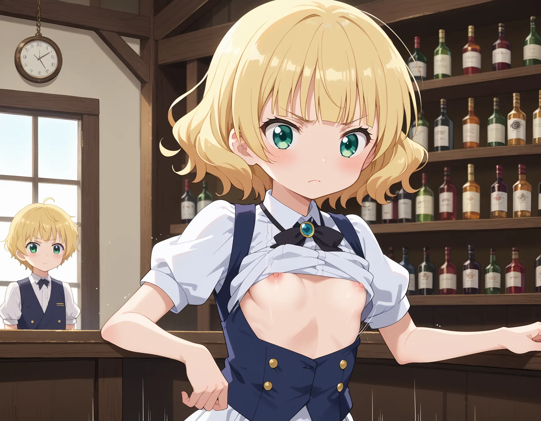 【「貧乳」AIエロ画像（イラスト・アニメ・二次元風）8390枚まとめ！(131ページ目)のエロ画像1枚目