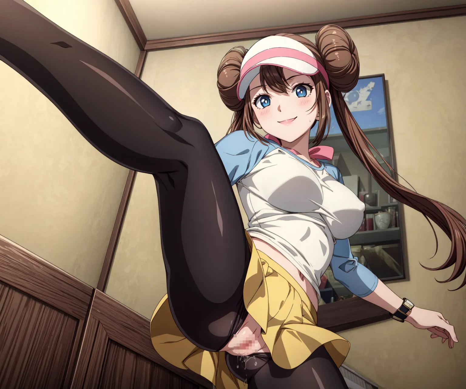 【「巨乳×パンスト」AIエロ画像（イラスト・アニメ・二次元風）575枚まとめ！(9ページ目)のエロ画像24枚目
