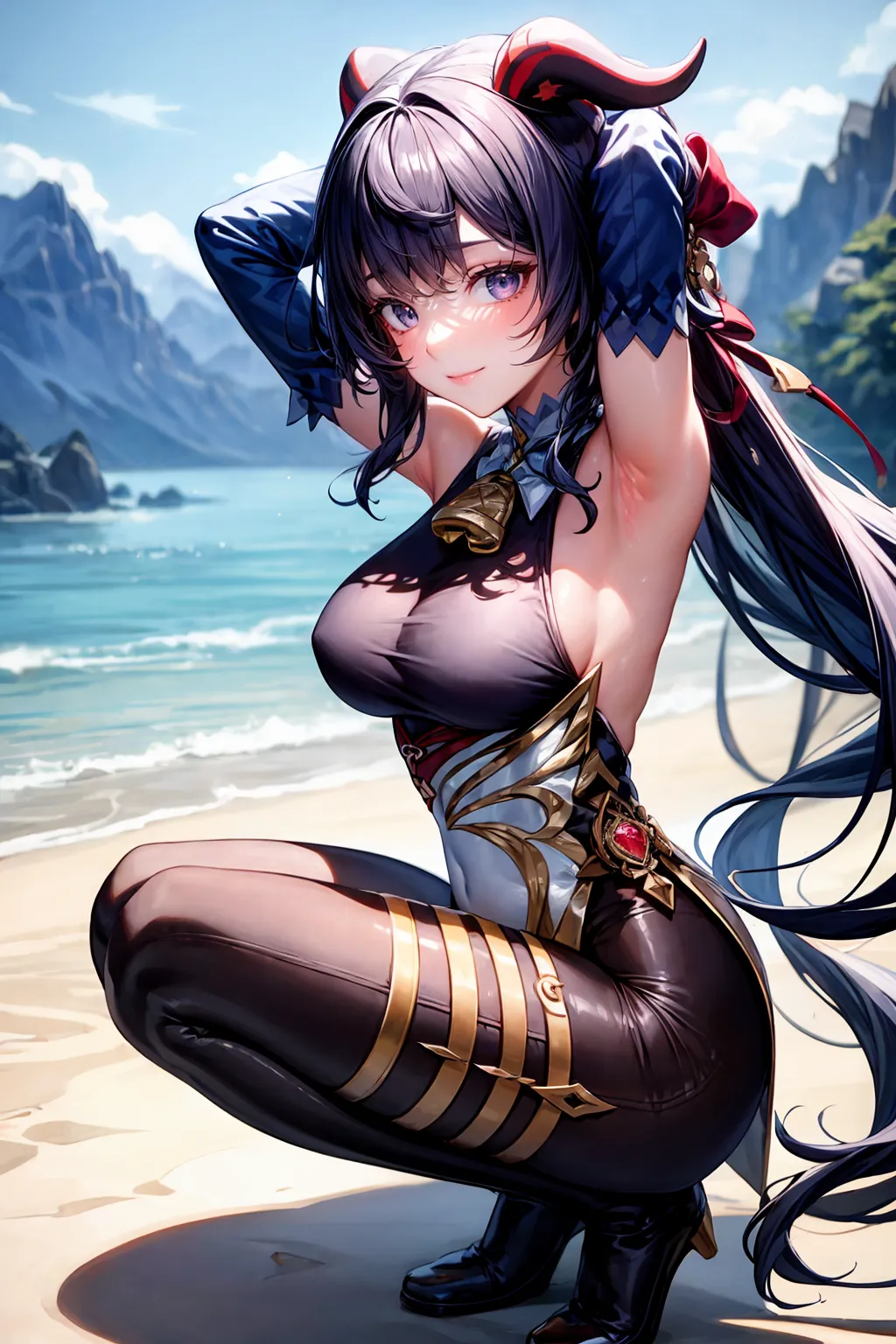 【「腋・脇」AIエロ画像（イラスト・アニメ・二次元風）4705枚まとめ！(72ページ目)のエロ画像17枚目