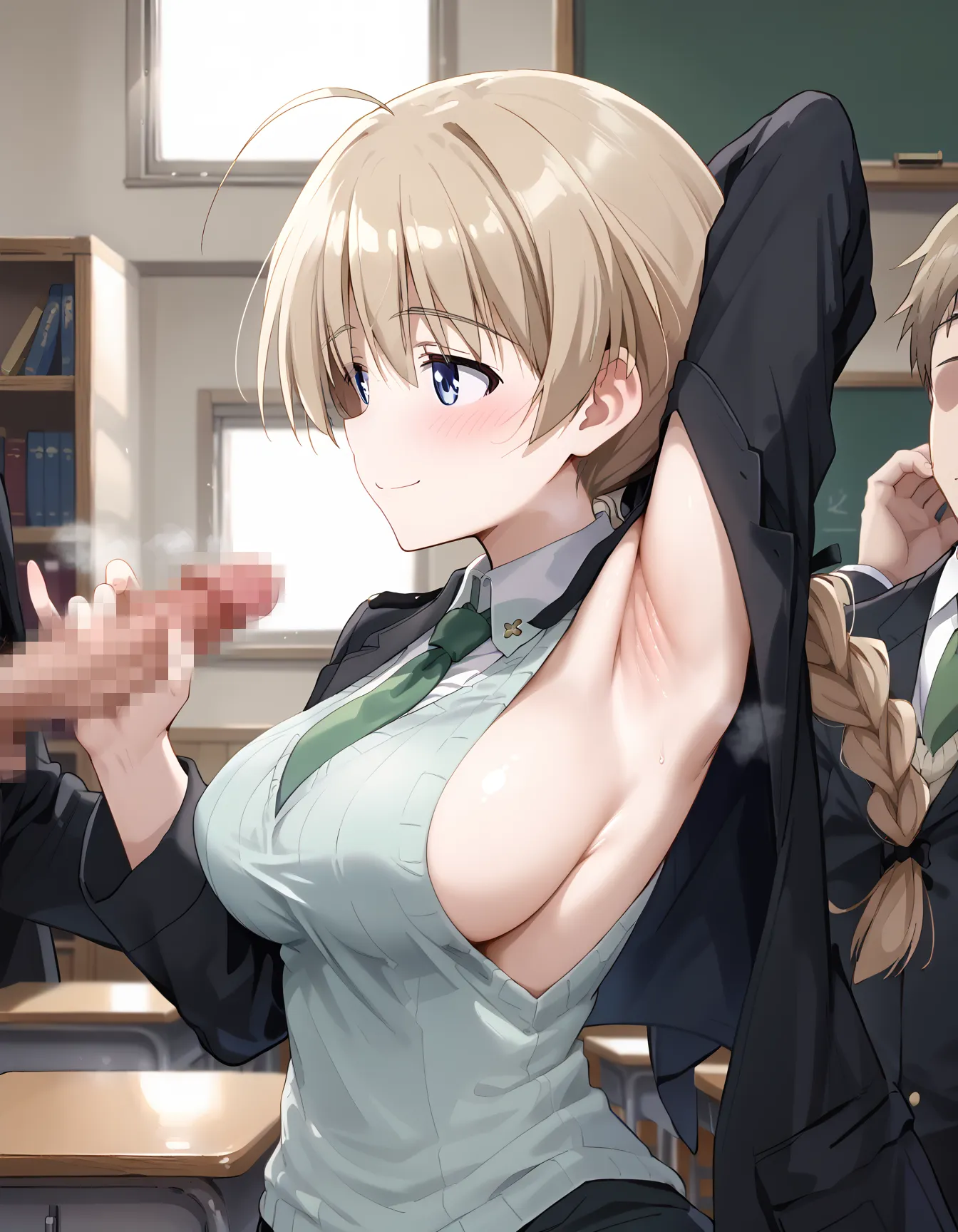 【「腋・脇」AIエロ画像（イラスト・アニメ・二次元風）4705枚まとめ！(72ページ目)のエロ画像2枚目
