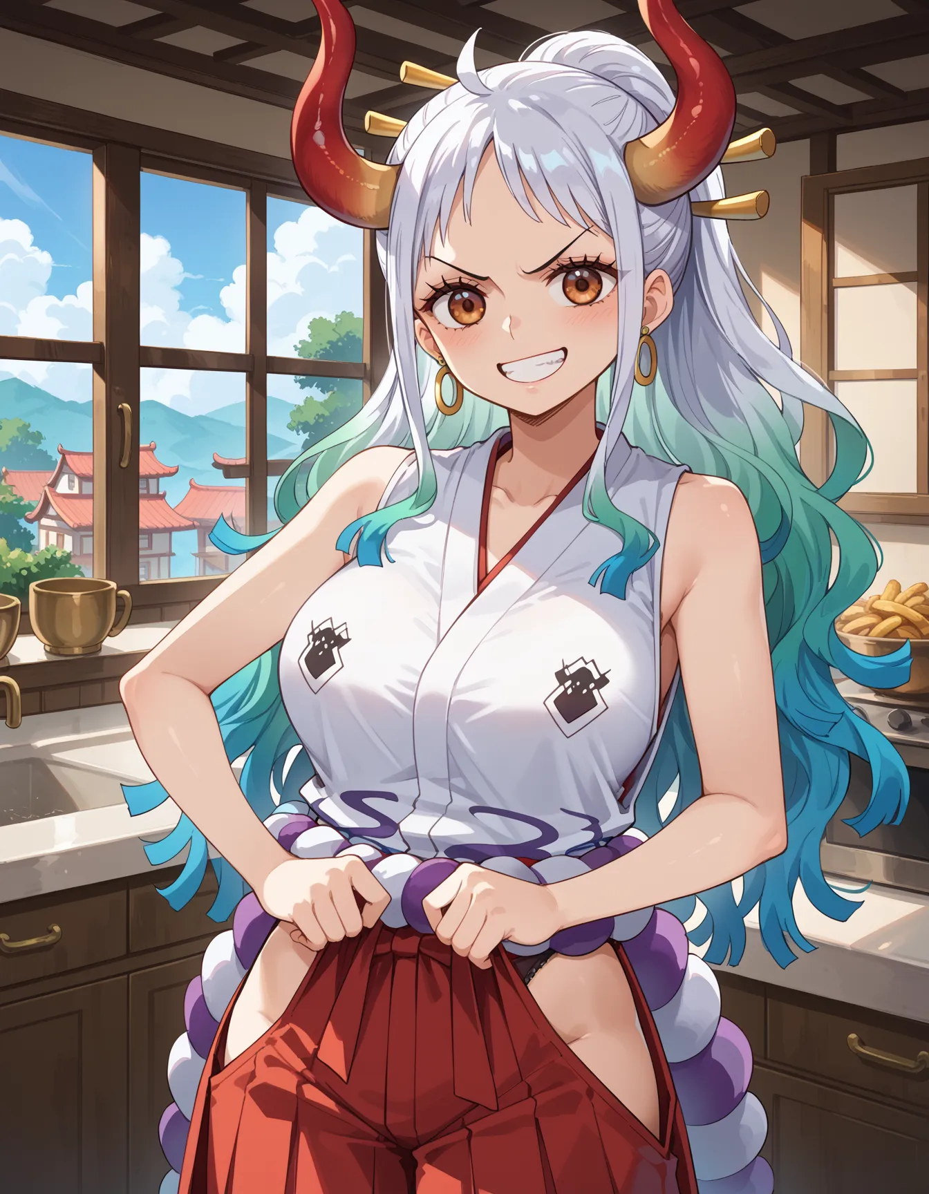 【「巨乳×着物」AIエロ画像（イラスト・アニメ・二次元風）854枚まとめ！(13ページ目)のエロ画像21枚目