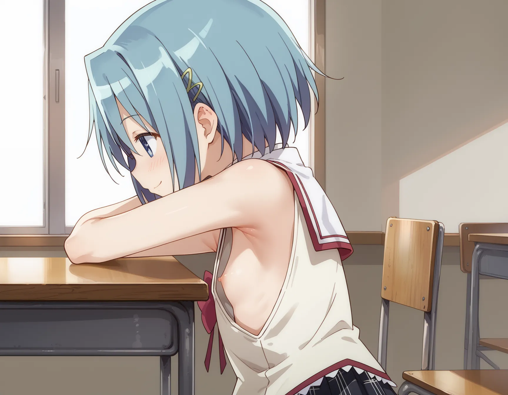 【「貧乳×学制服」AIエロ画像（イラスト・アニメ・二次元風）606枚まとめ！(10ページ目)のエロ画像3枚目