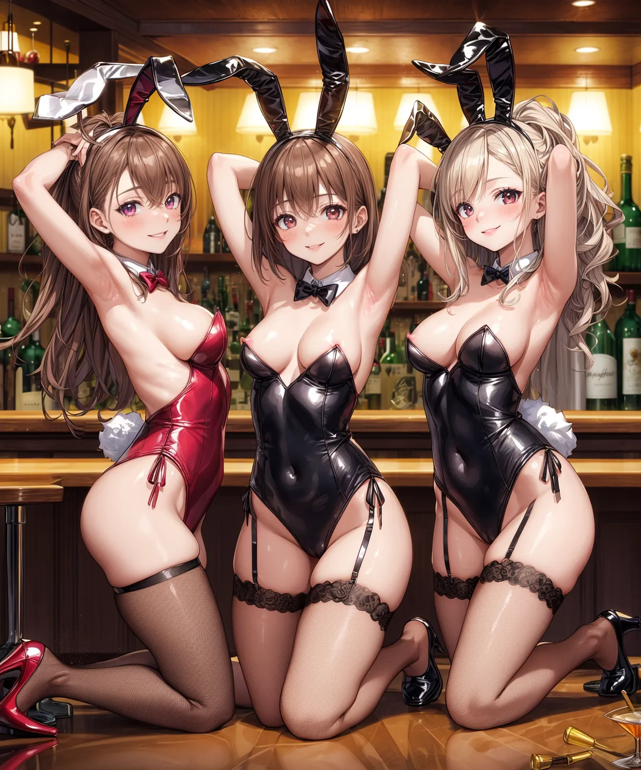 【「バニーガール」AIエロ画像（イラスト・アニメ・二次元風）736枚まとめ！(11ページ目)のエロ画像24枚目