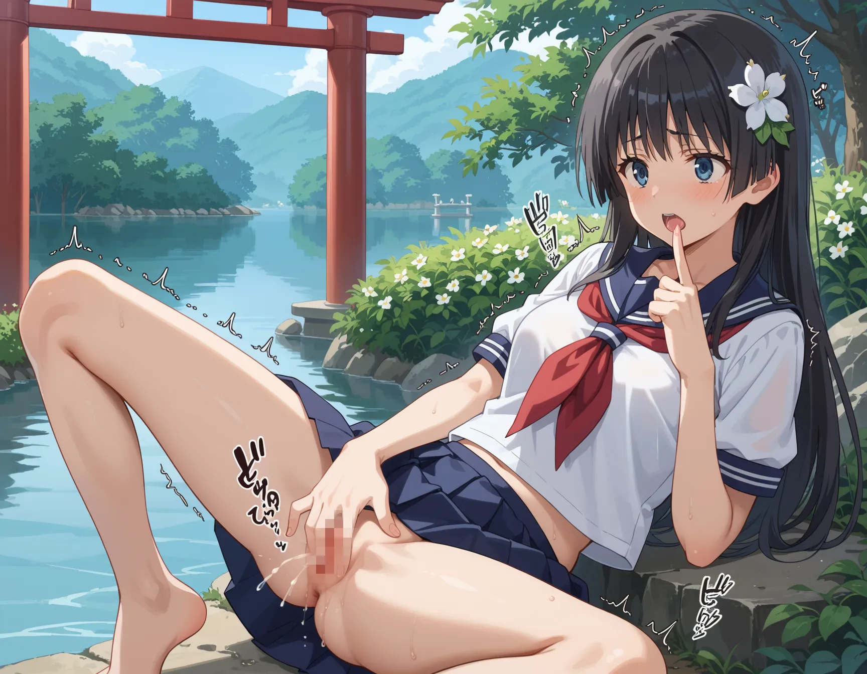 【「おまんこ×学制服」AIエロ画像（イラスト・アニメ・二次元風）845枚まとめ！(13ページ目)のエロ画像4枚目