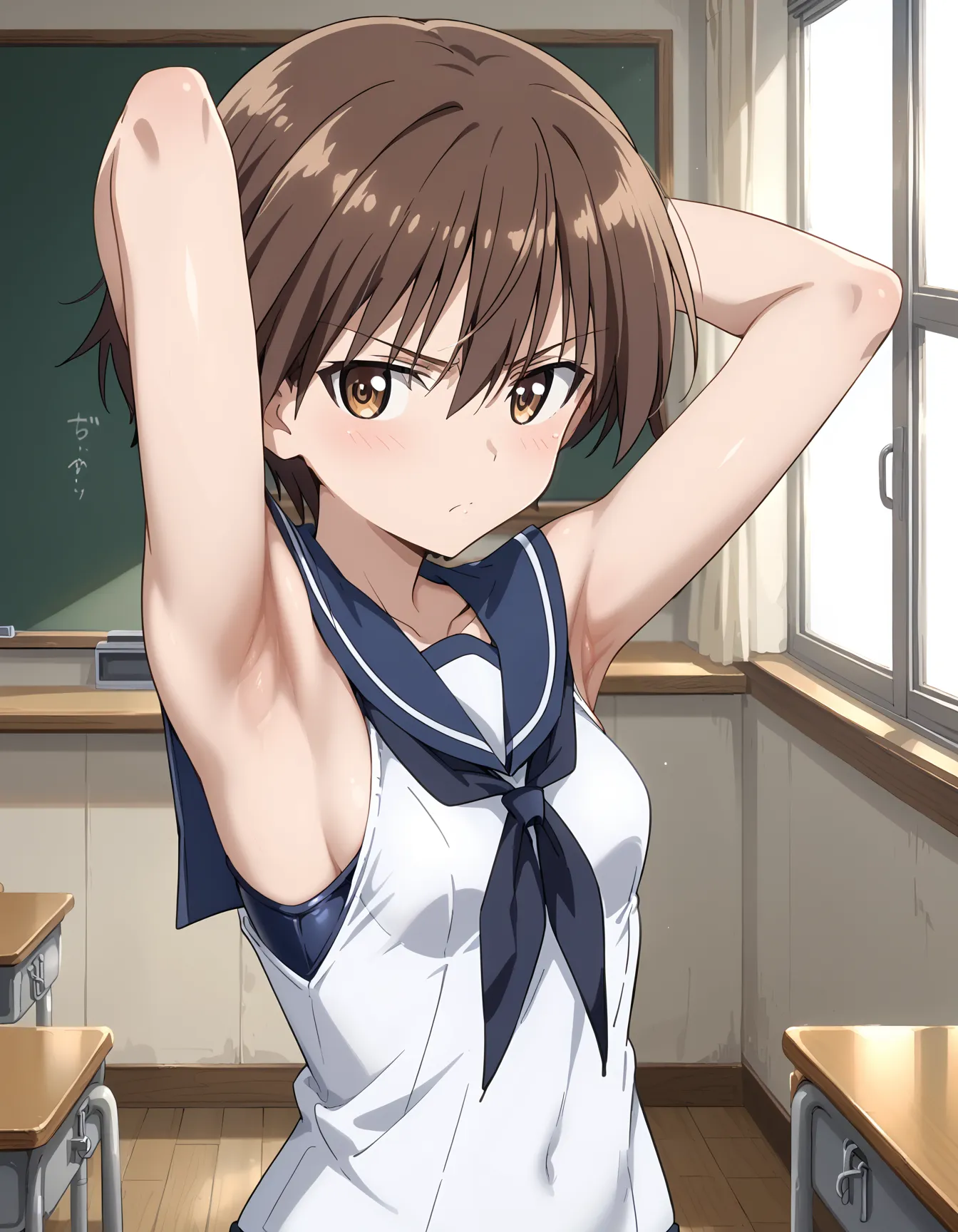 【「腋・脇」AIエロ画像（イラスト・アニメ・二次元風）4705枚まとめ！(70ページ目)のエロ画像19枚目