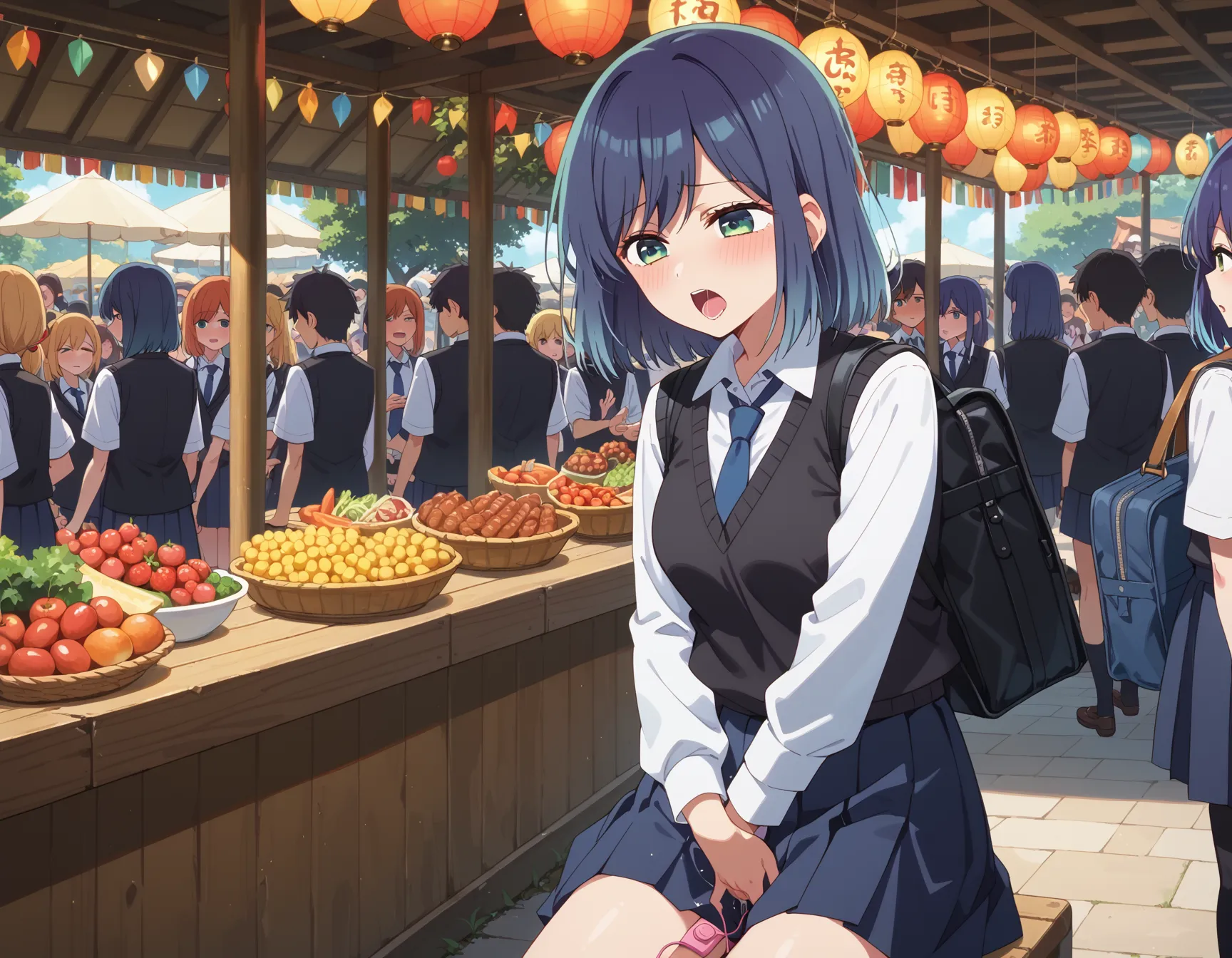 【「おまんこ×学制服」AIエロ画像（イラスト・アニメ・二次元風）845枚まとめ！(12ページ目)のエロ画像23枚目