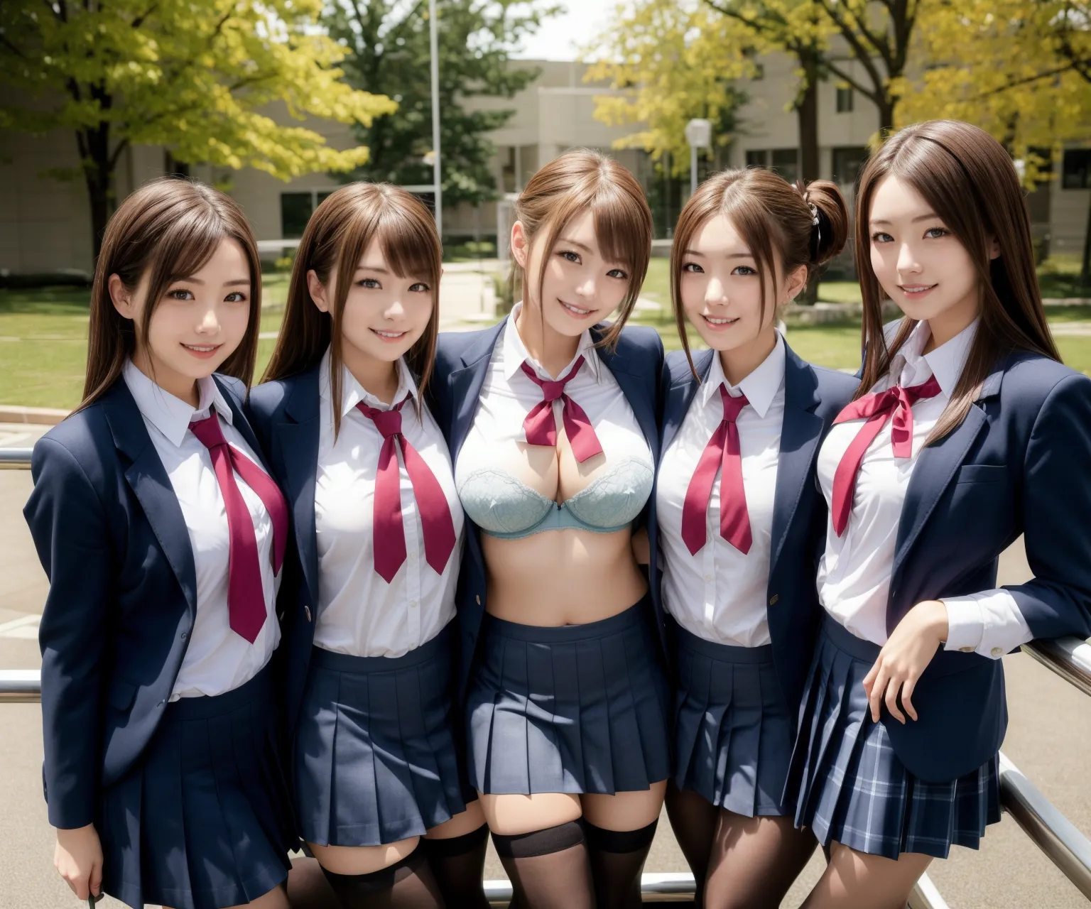 【「女子校生・JK×巨乳」AIエロ画像（リアル・実写・フォト風）1994枚まとめ！(29ページ目)のエロ画像16枚目