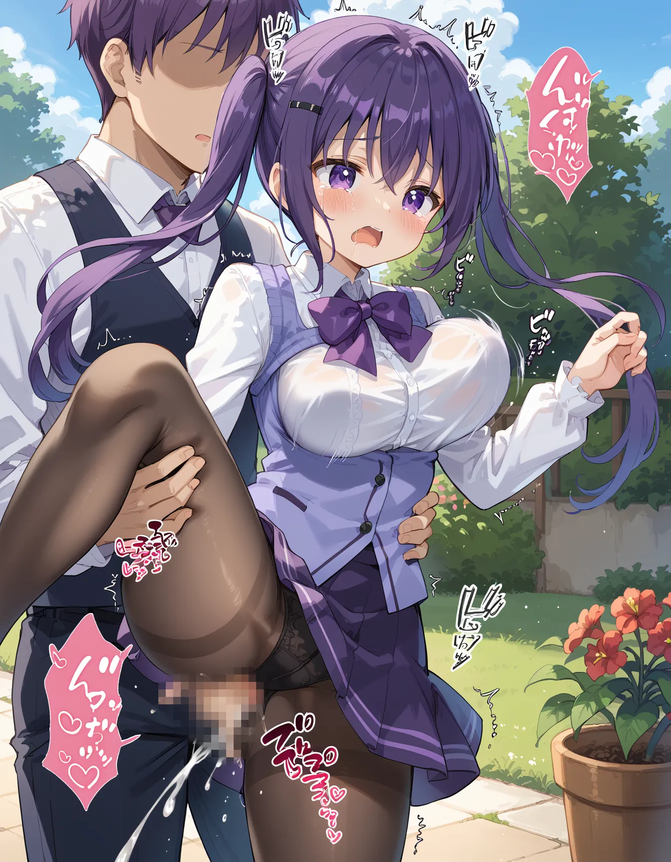 【「巨乳×パンスト」AIエロ画像（イラスト・アニメ・二次元風）575枚まとめ！(9ページ目)のエロ画像13枚目