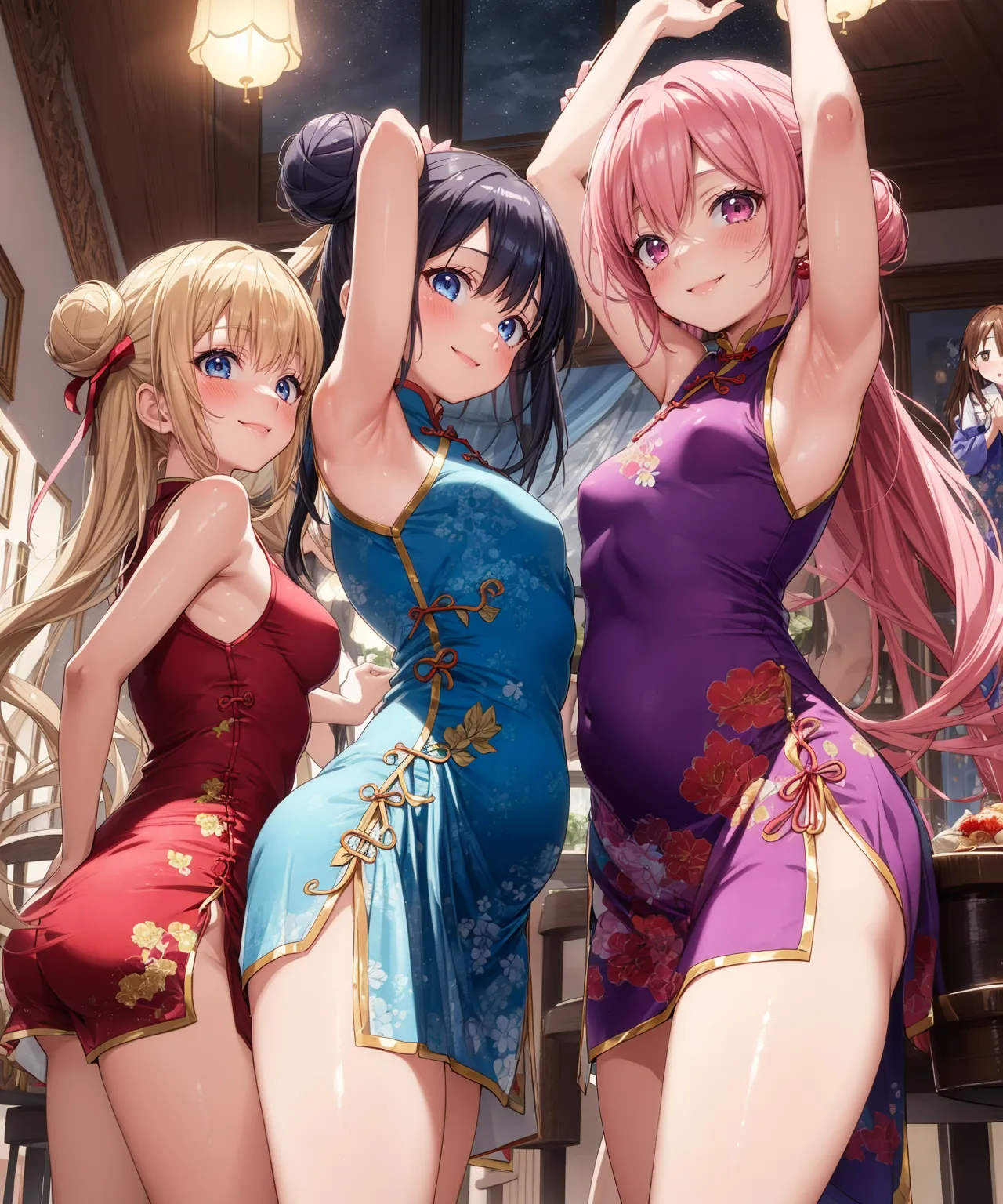 【「チャイナドレス」AIエロ画像（イラスト・アニメ・二次元風）252枚まとめ！(4ページ目)のエロ画像7枚目