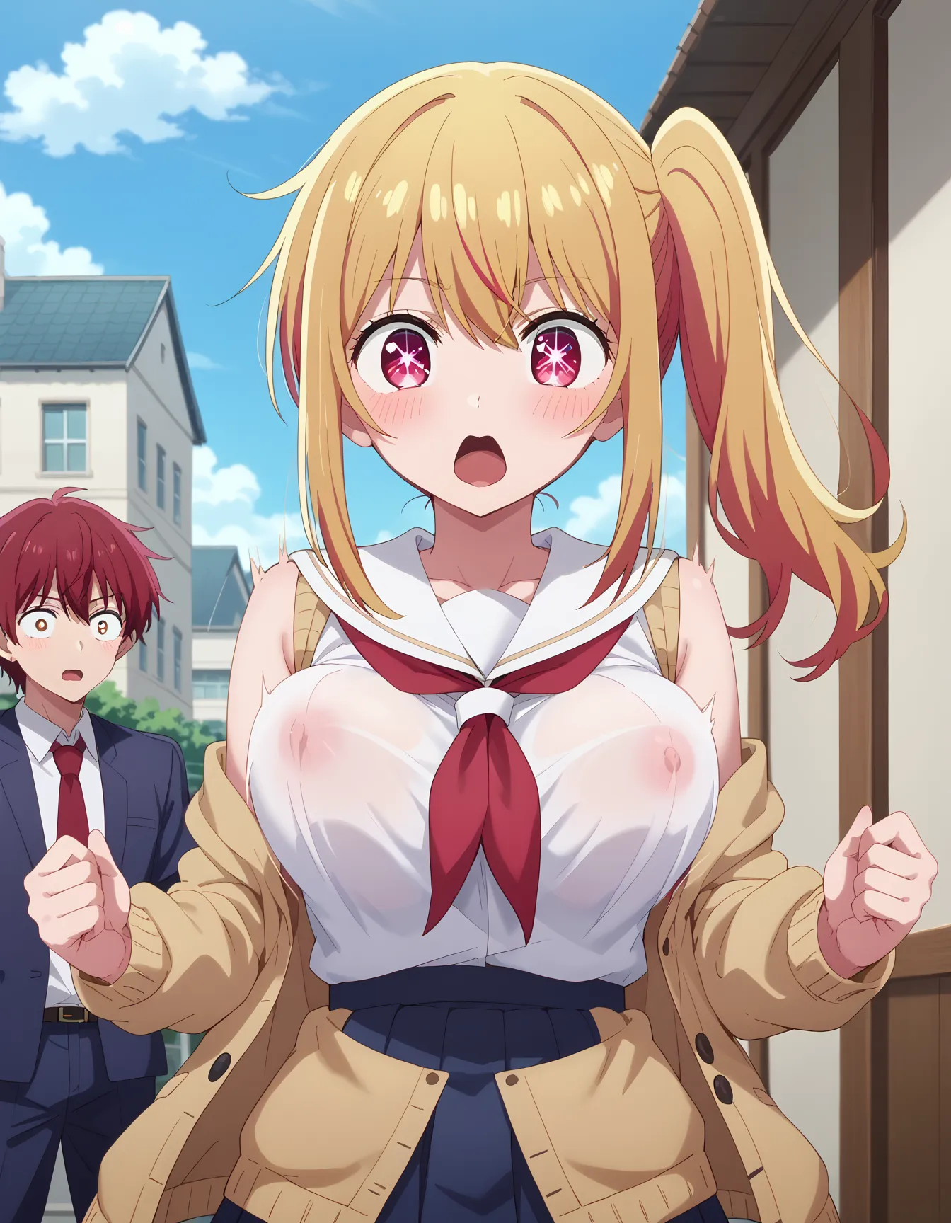 【「学制服」AIエロ画像（イラスト・アニメ・二次元風）4855枚まとめ！(70ページ目)のエロ画像3枚目