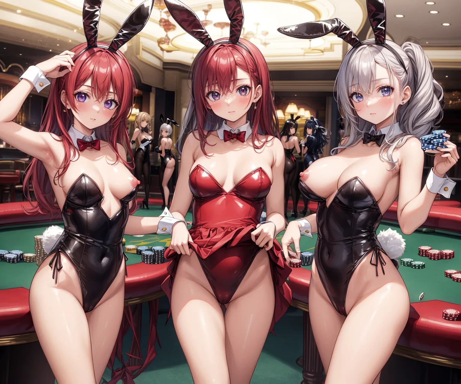 【「バニーガール」AIエロ画像（イラスト・アニメ・二次元風）736枚まとめ！(11ページ目)のエロ画像17枚目
