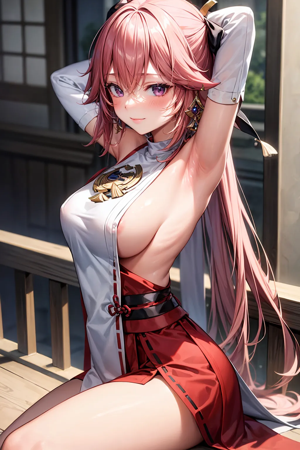 【「腋・脇」AIエロ画像（イラスト・アニメ・二次元風）4705枚まとめ！(68ページ目)のエロ画像12枚目