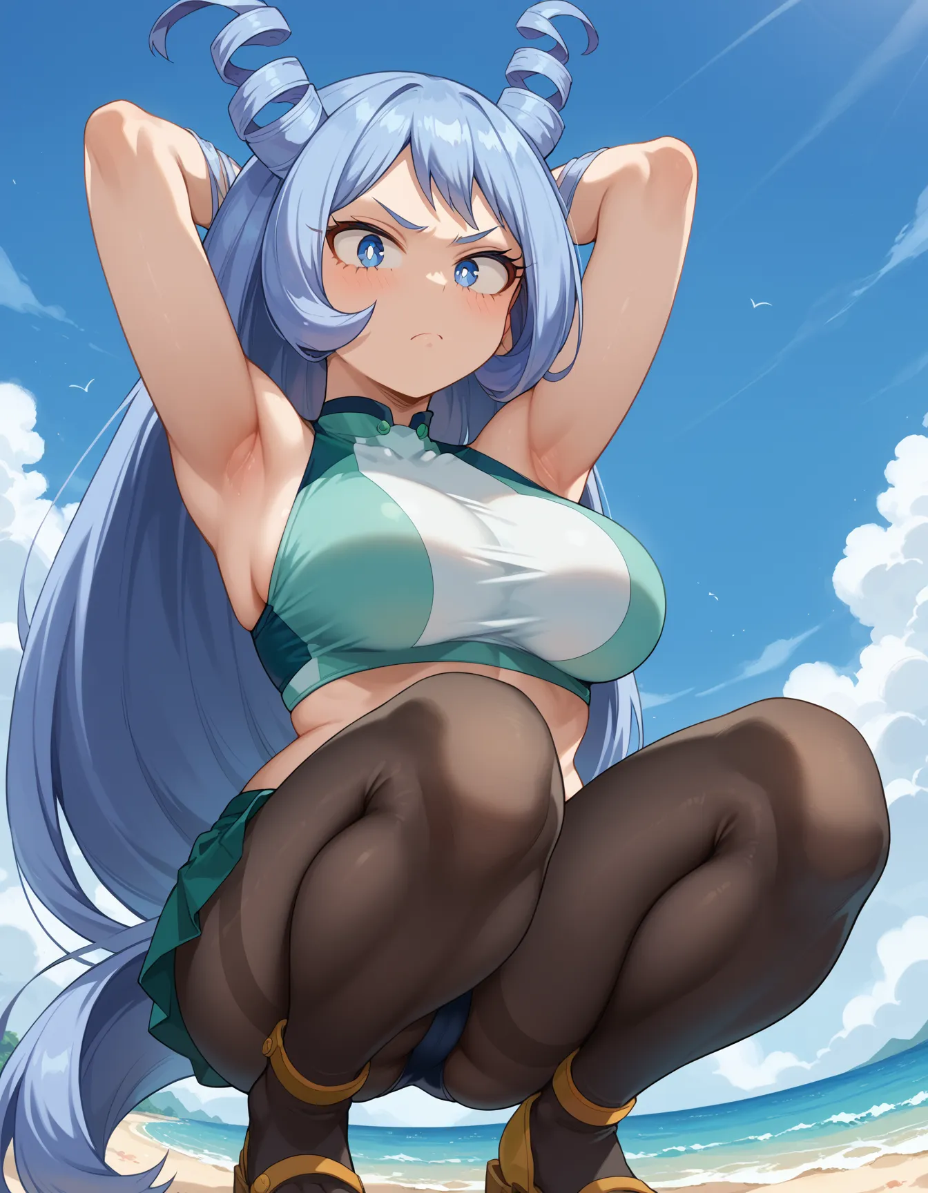 【「巨乳×パンスト」AIエロ画像（イラスト・アニメ・二次元風）575枚まとめ！(9ページ目)のエロ画像6枚目