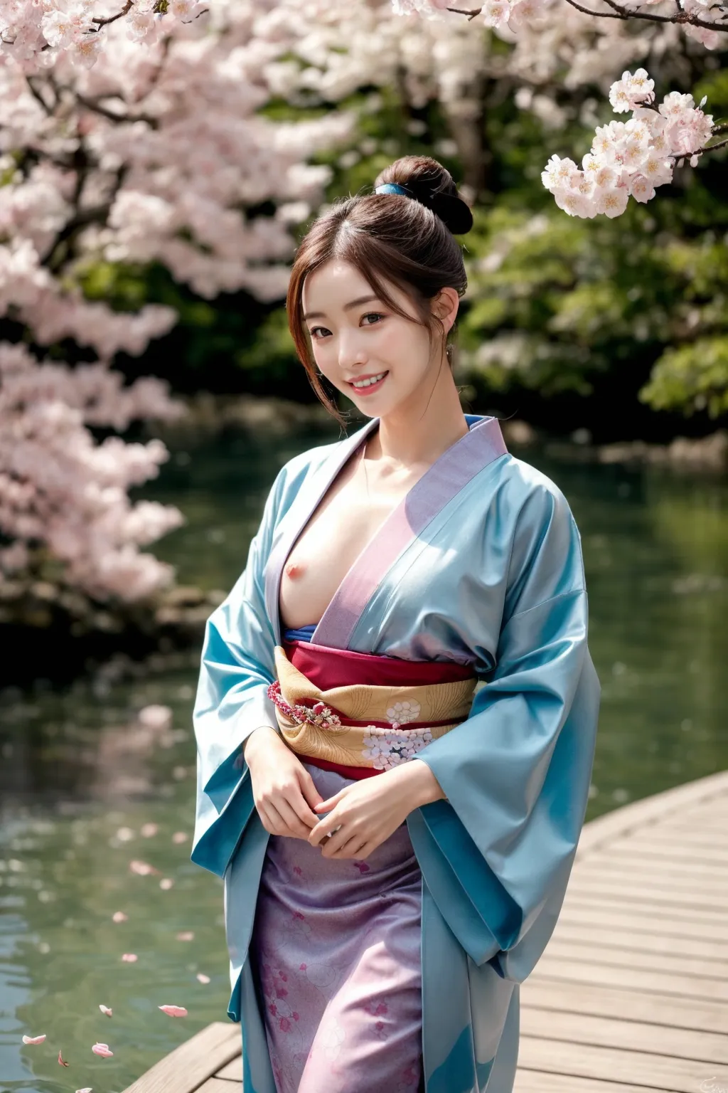 【「貧乳×着物」AIエロ画像（リアル・実写・フォト風）639枚まとめ！(9ページ目)のエロ画像8枚目