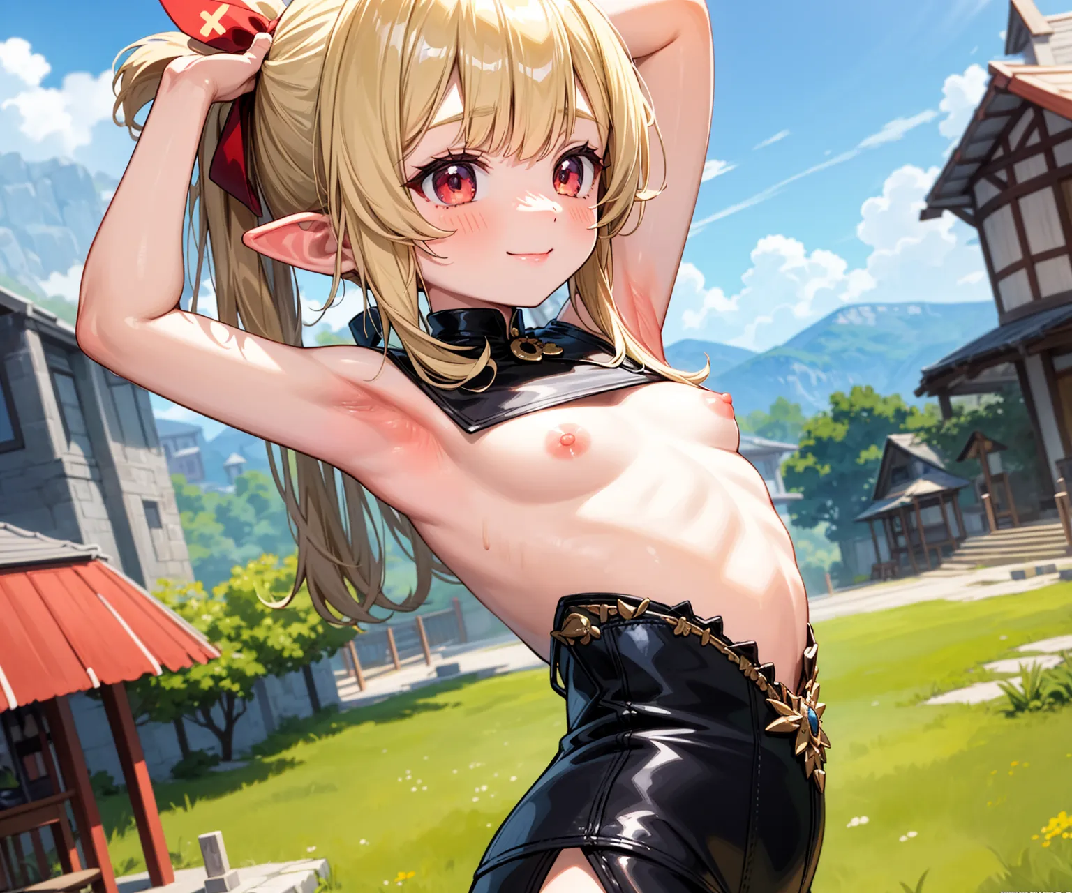 【「腋・脇」AIエロ画像（イラスト・アニメ・二次元風）4705枚まとめ！(65ページ目)のエロ画像27枚目