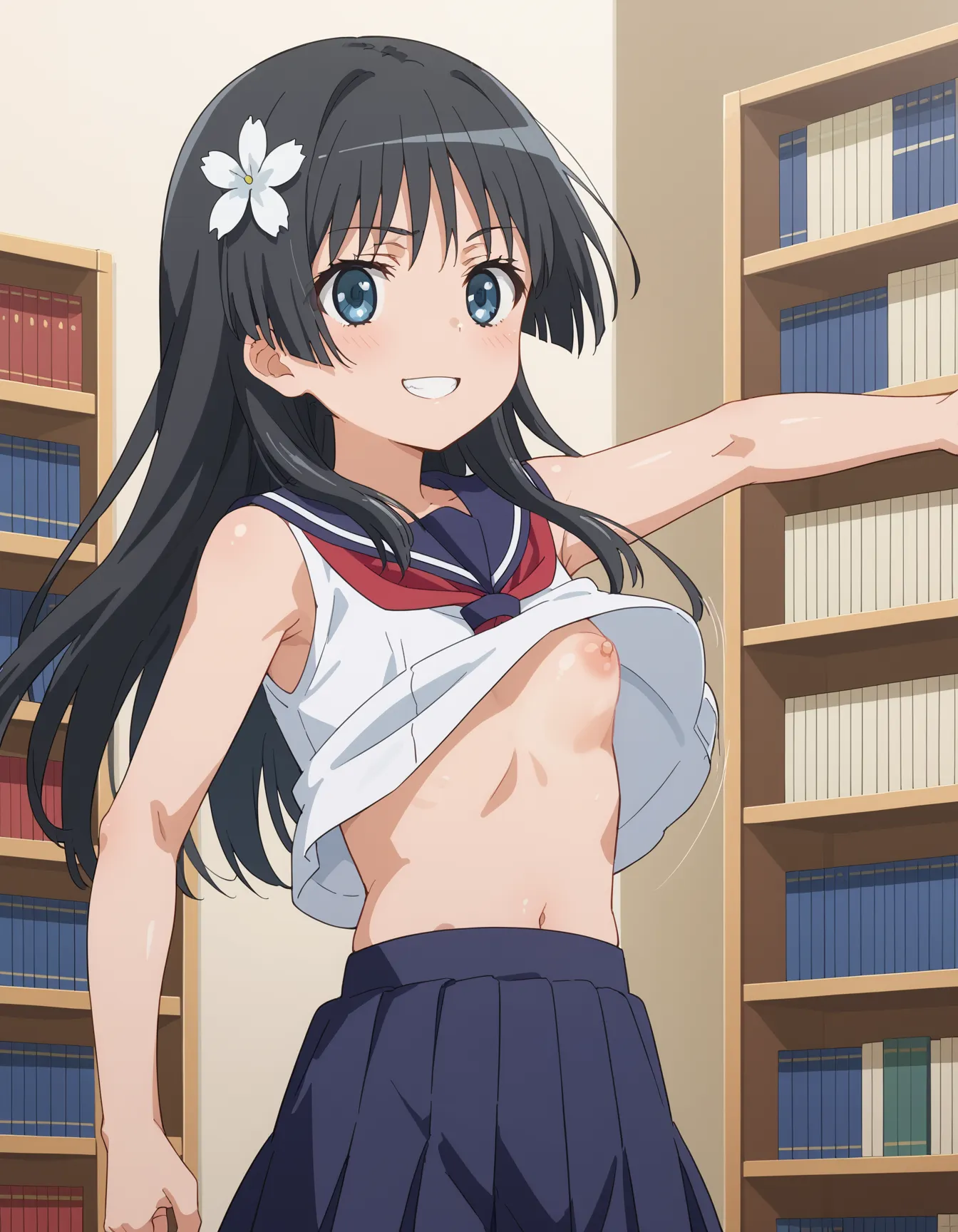 【「貧乳×学制服」AIエロ画像（イラスト・アニメ・二次元風）606枚まとめ！(9ページ目)のエロ画像10枚目