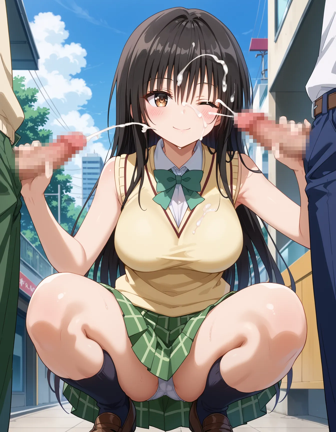 【「学制服」AIエロ画像（イラスト・アニメ・二次元風）4855枚まとめ！(65ページ目)のエロ画像13枚目