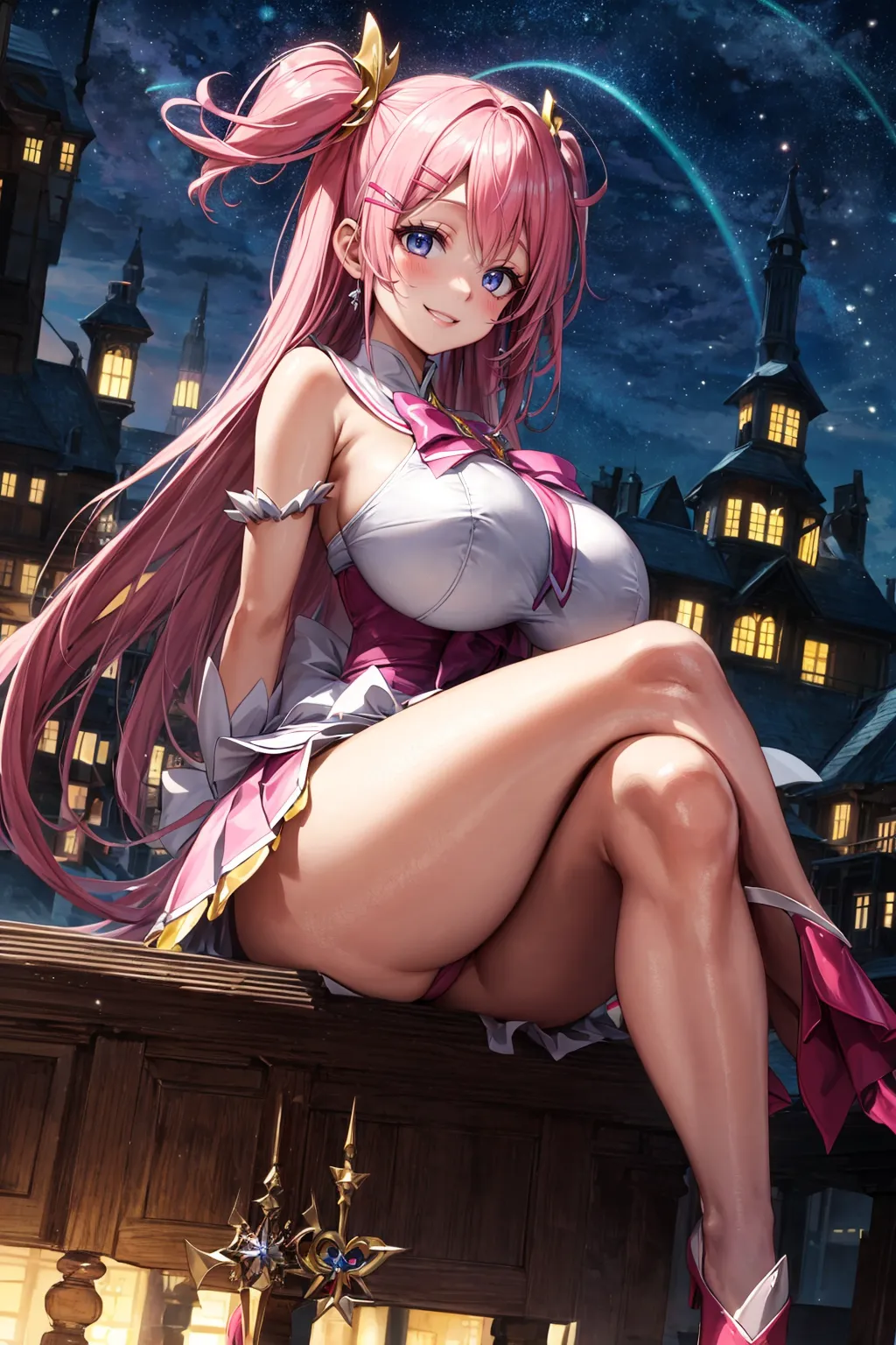 【「爆乳・超乳」AIエロ画像（イラスト・アニメ・二次元風）5621枚まとめ！(77ページ目)のエロ画像1枚目