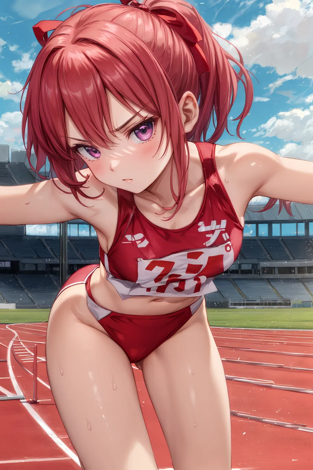 【「陸上」AIエロ画像（イラスト・アニメ・二次元風）160枚まとめ！(2ページ目)のエロ画像30枚目