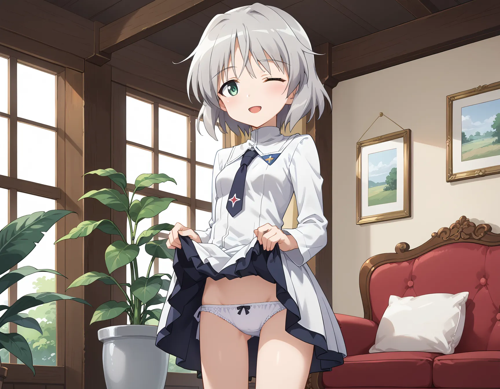 【「下着（ブラジャー・パンティ）」AIエロ画像（イラスト・アニメ・二次元風）15996枚まとめ！(211ページ目)のエロ画像22枚目