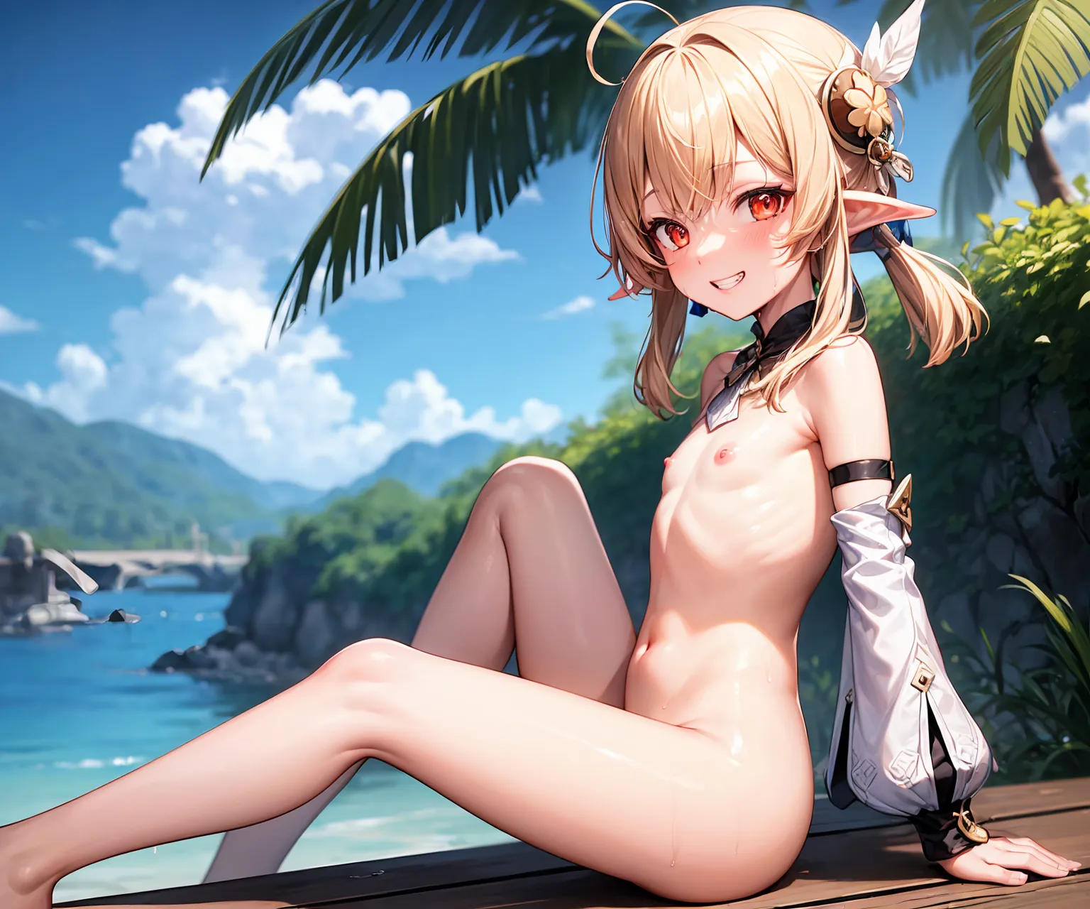 【「貧乳」AIエロ画像（イラスト・アニメ・二次元風）8390枚まとめ！(113ページ目)のエロ画像4枚目
