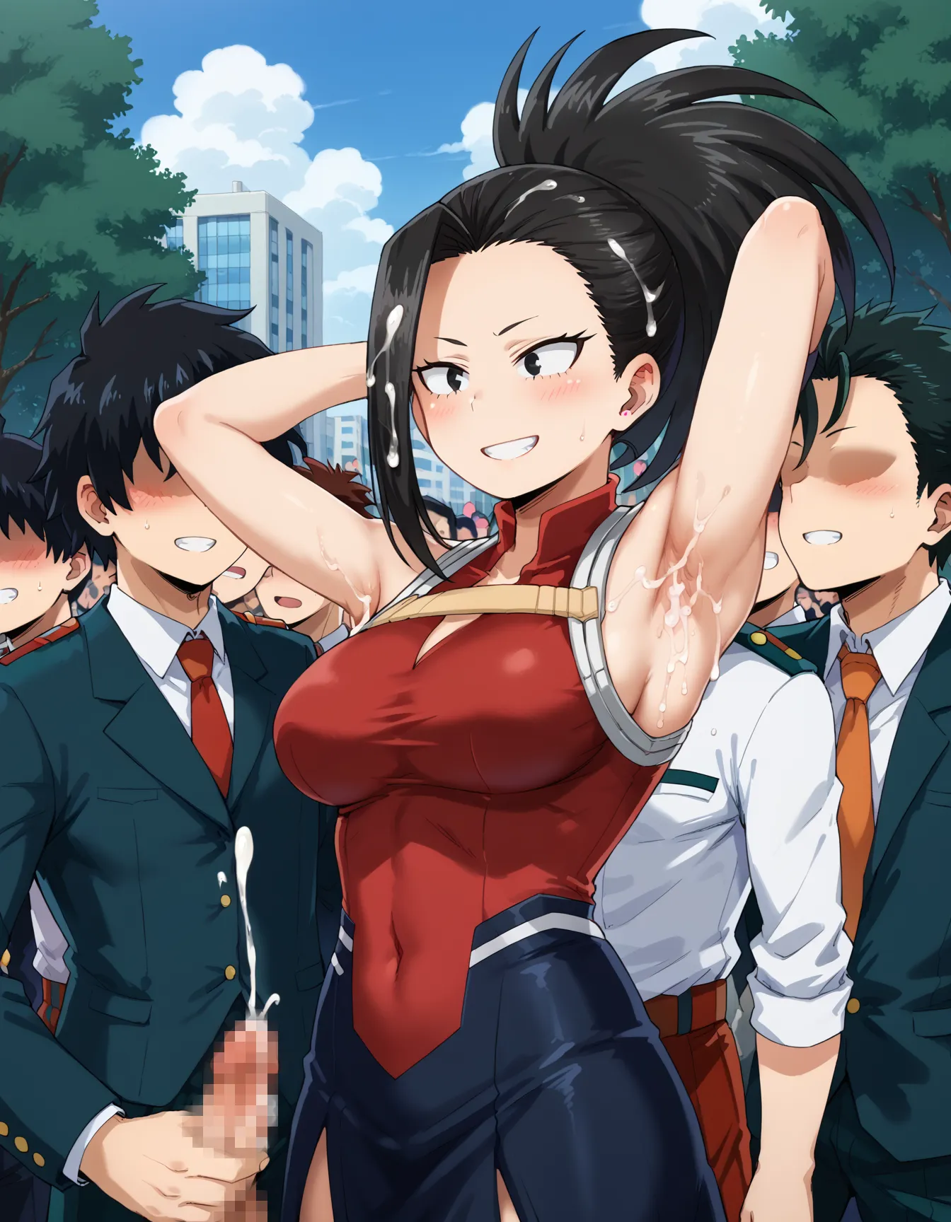 【「腋・脇」AIエロ画像（イラスト・アニメ・二次元風）4705枚まとめ！(63ページ目)のエロ画像6枚目
