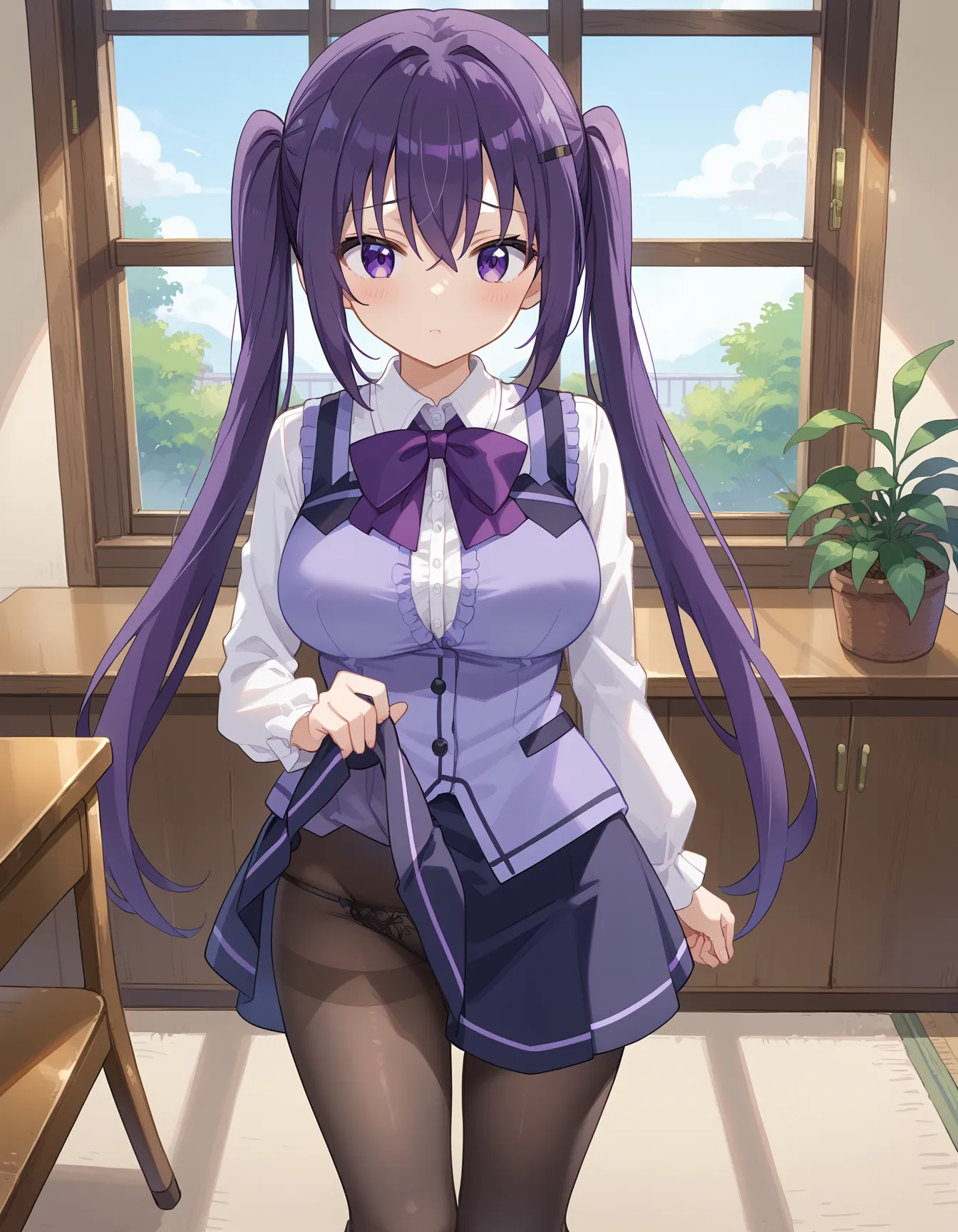 【「巨乳×パンスト」AIエロ画像（イラスト・アニメ・二次元風）575枚まとめ！(8ページ目)のエロ画像19枚目