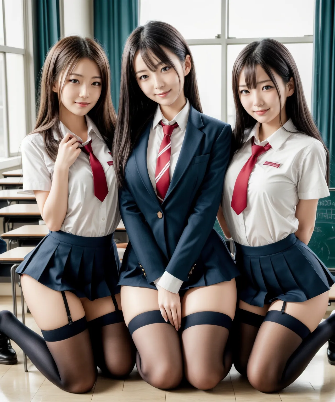 【「尻×学制服」AIエロ画像（リアル・実写・フォト風）2547枚まとめ！(33ページ目)のエロ画像17枚目