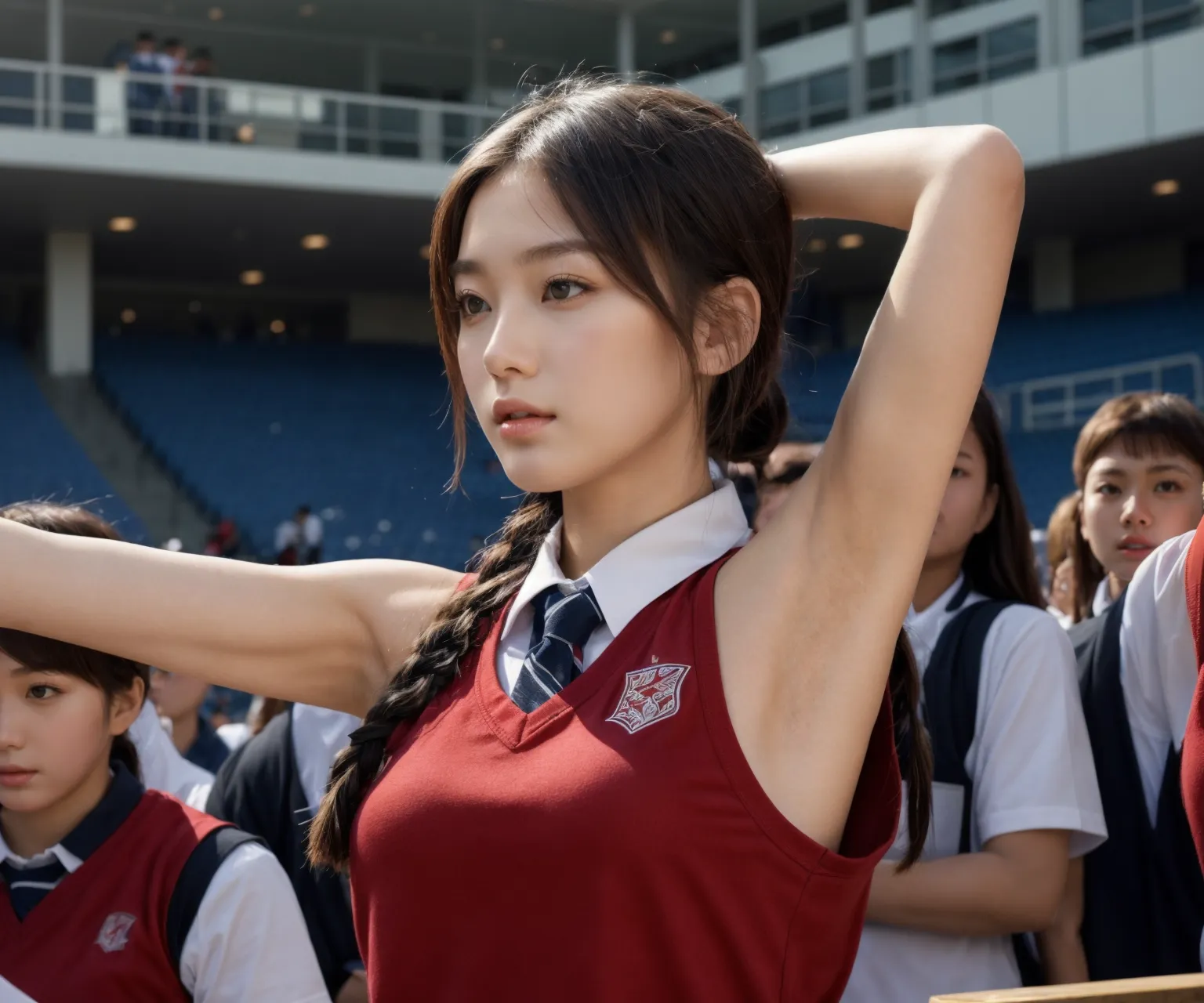 【「腋・脇×下着（ブラジャー・パンティ）」AIエロ画像（リアル・実写・フォト風）588枚まとめ！(8ページ目)のエロ画像13枚目