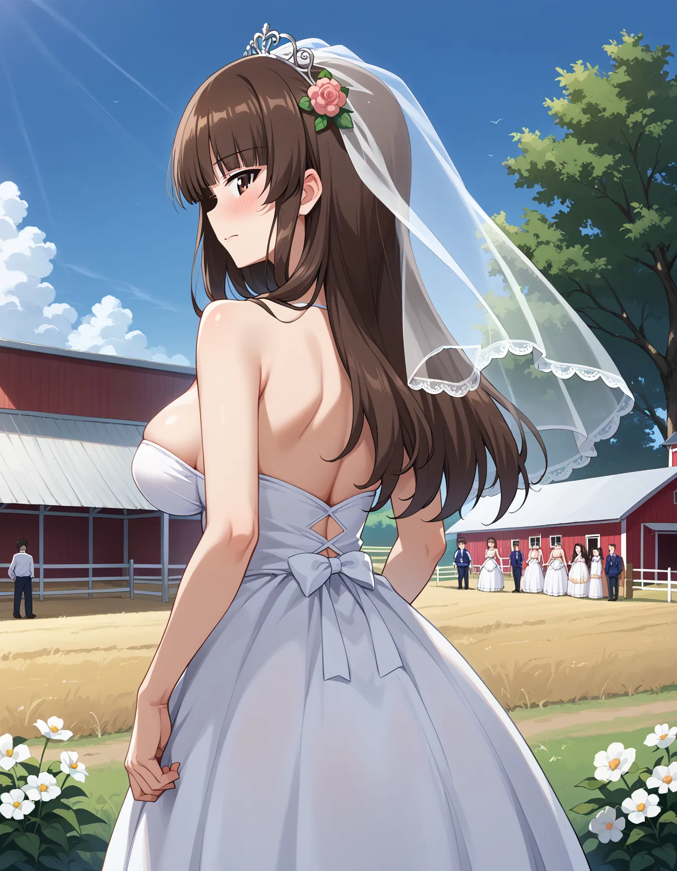【「ウェディングドレス」AIエロ画像（イラスト・アニメ・二次元風）332枚まとめ！(5ページ目)のエロ画像17枚目
