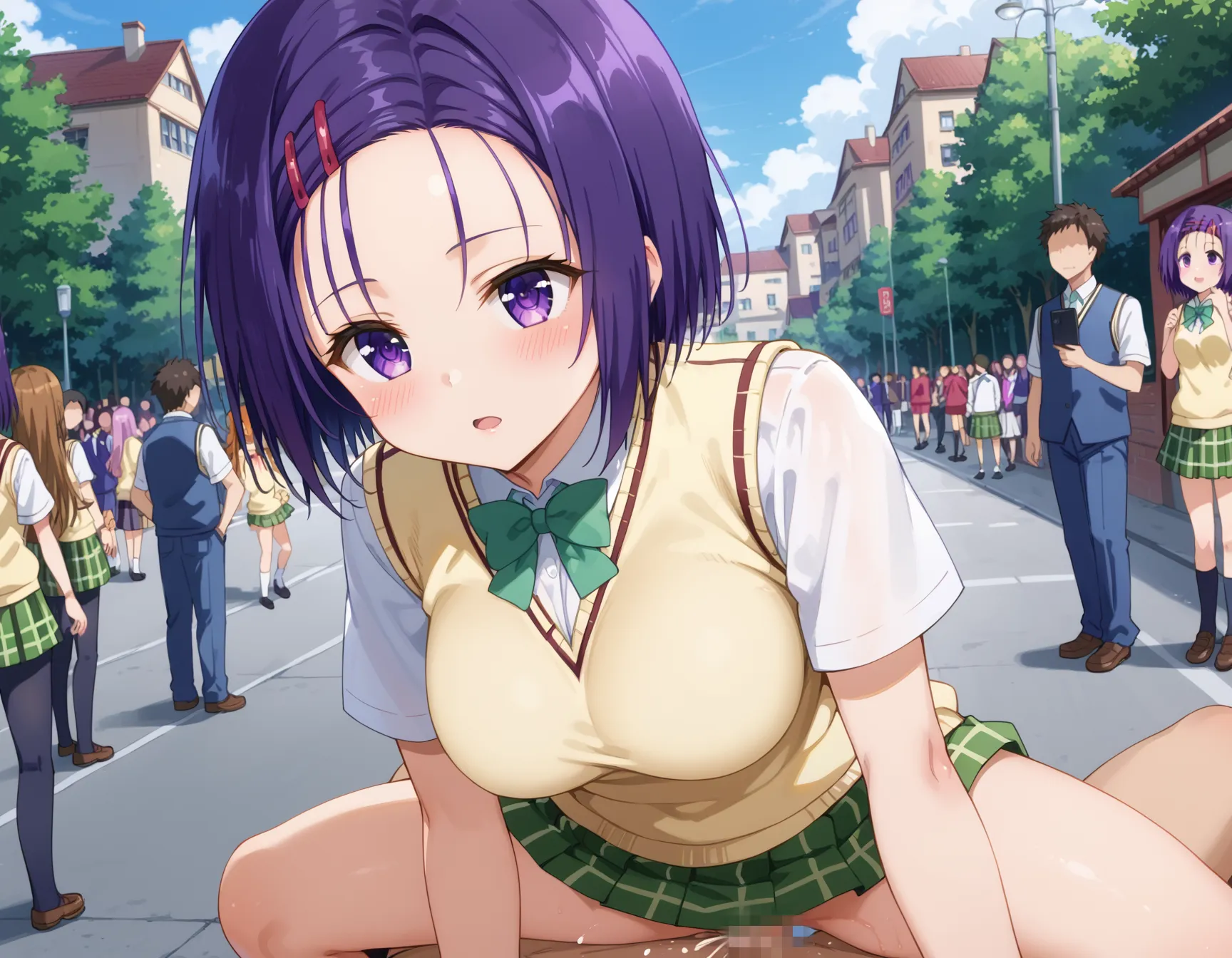 【「学制服」AIエロ画像（イラスト・アニメ・二次元風）4855枚まとめ！(62ページ目)のエロ画像17枚目