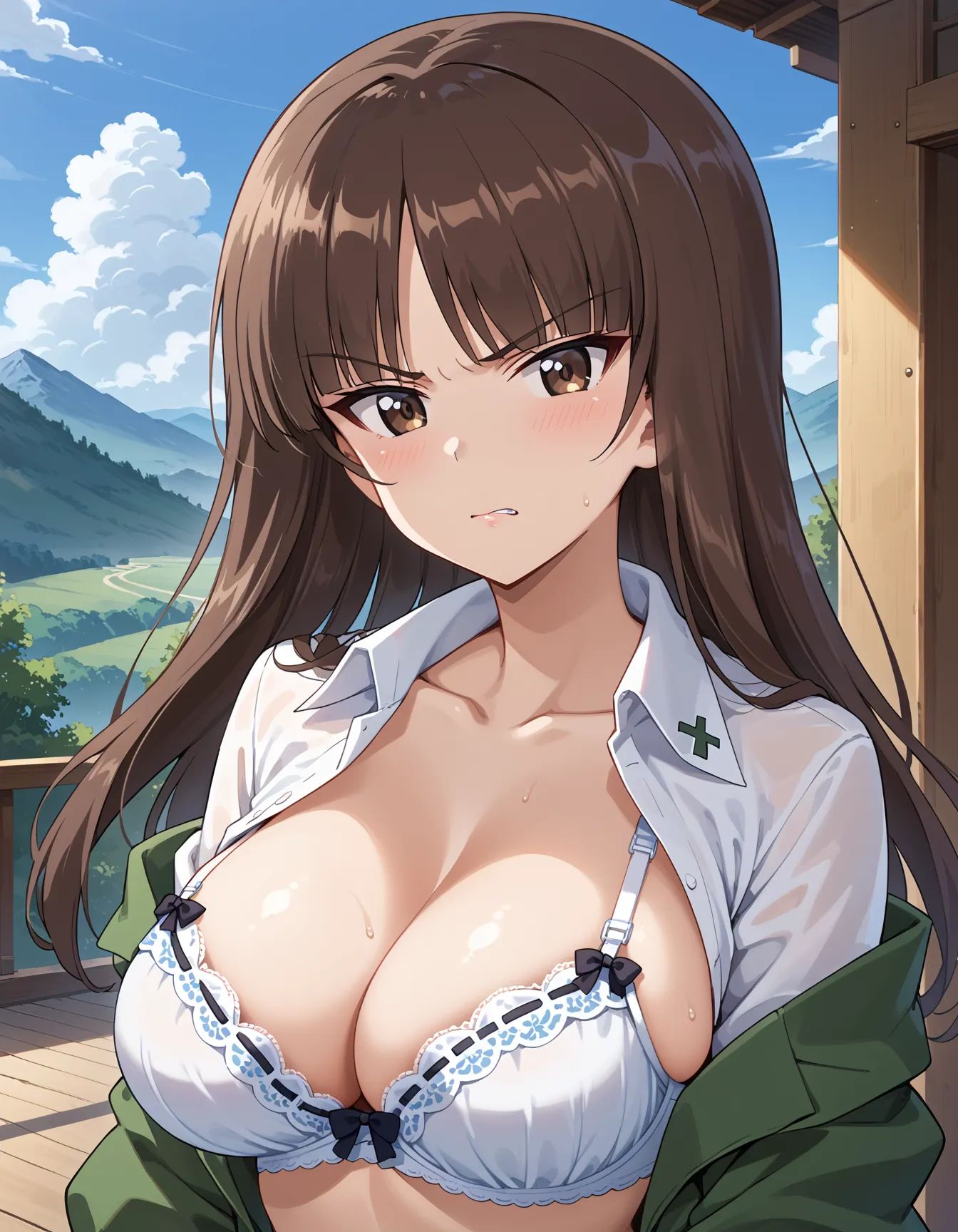 【「下着（ブラジャー・パンティ）」AIエロ画像（イラスト・アニメ・二次元風）15996枚まとめ！(204ページ目)のエロ画像11枚目