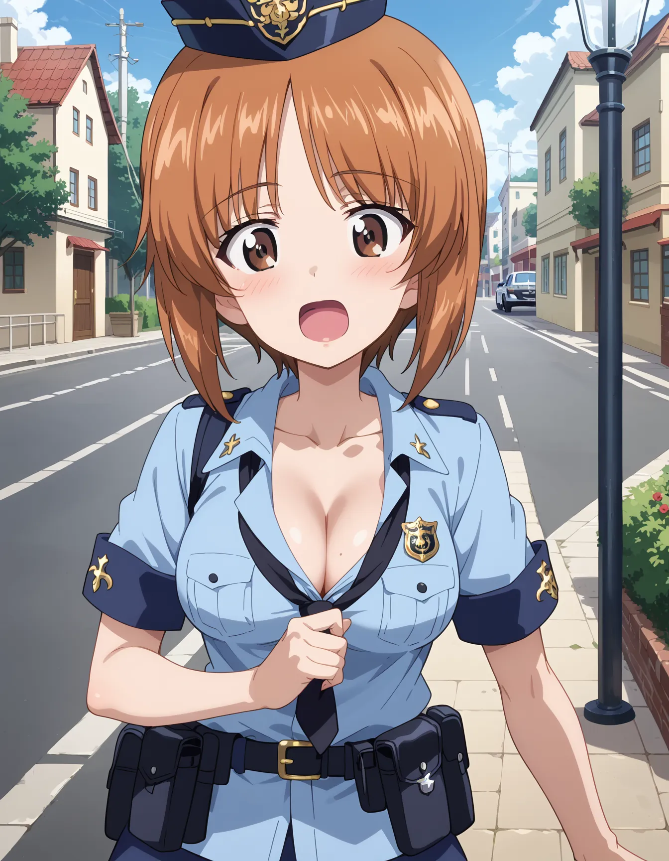 【「女警官」AIエロ画像（イラスト・アニメ・二次元風）264枚まとめ！(4ページ目)のエロ画像12枚目
