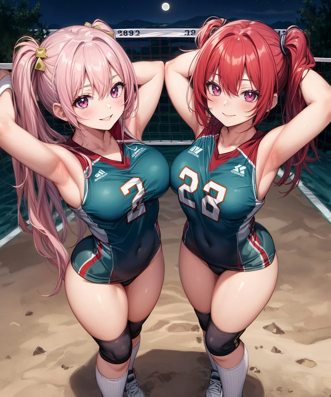 【「バレーボール」AIエロ画像（イラスト・アニメ・二次元風）378枚まとめ！(5ページ目)のエロ画像20枚目