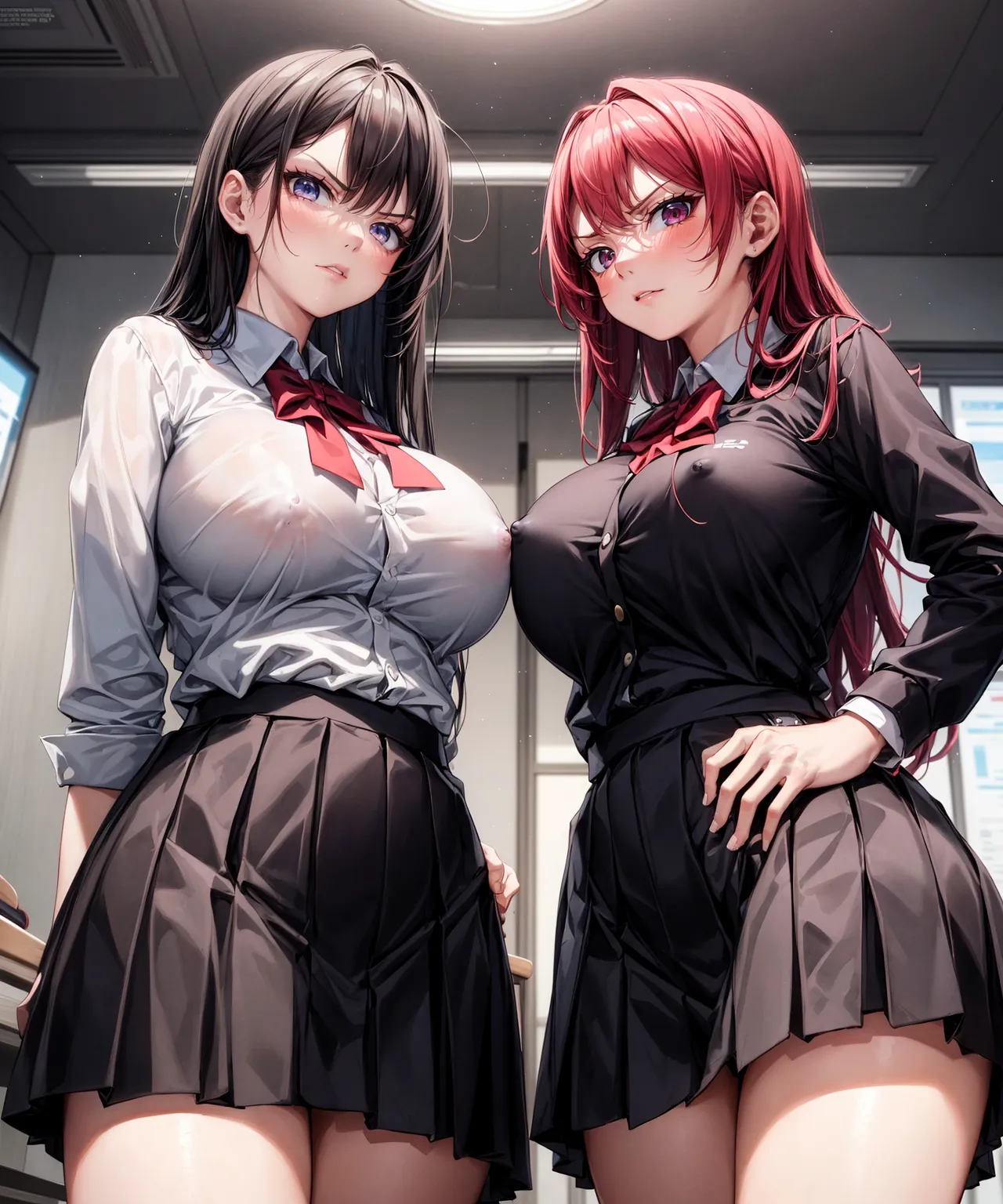 【「女子校生・JK×尻」AIエロ画像（イラスト・アニメ・二次元風）137枚まとめ！(2ページ目)のエロ画像19枚目