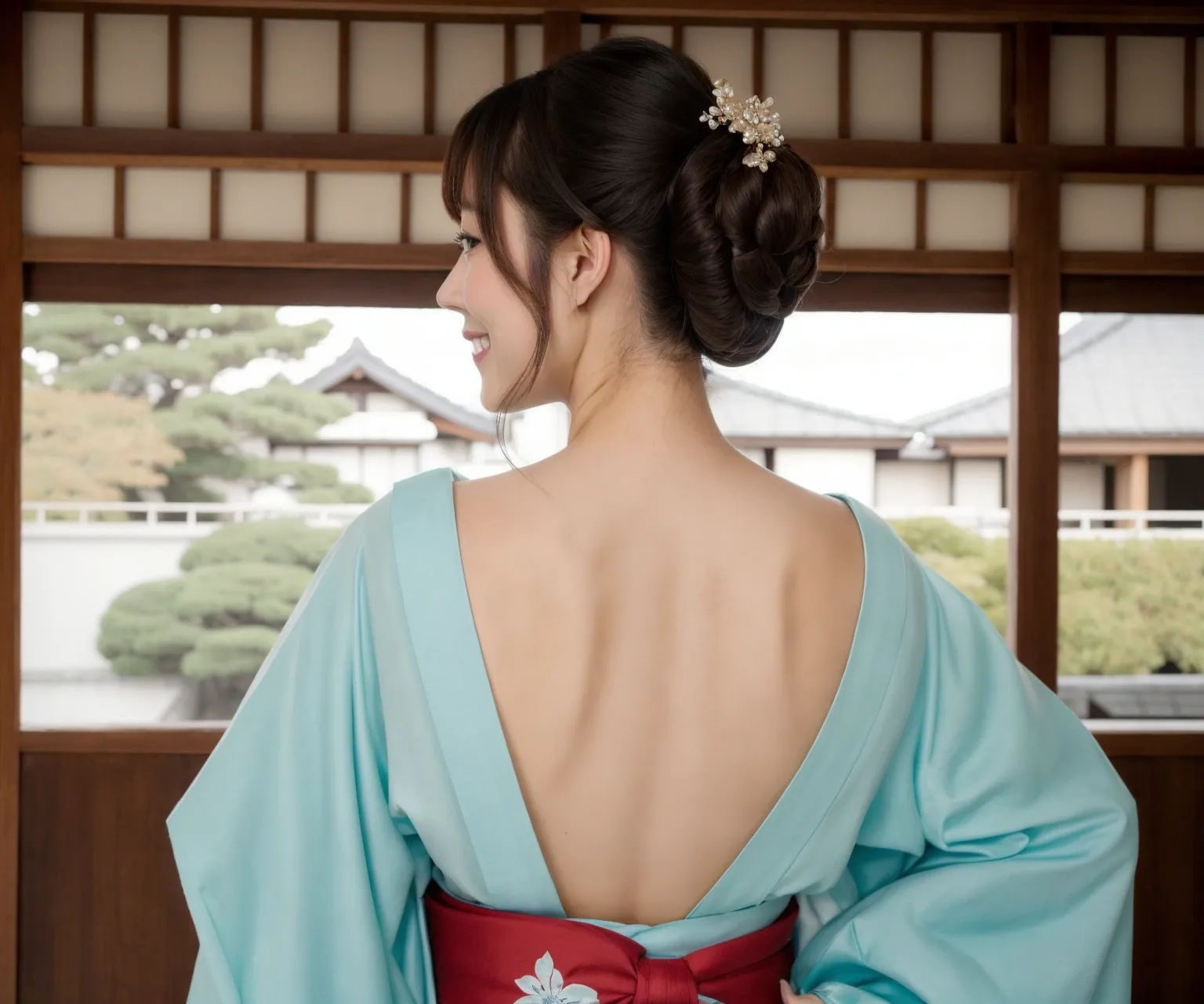 【「貧乳×着物」AIエロ画像（リアル・実写・フォト風）639枚まとめ！(8ページ目)のエロ画像8枚目