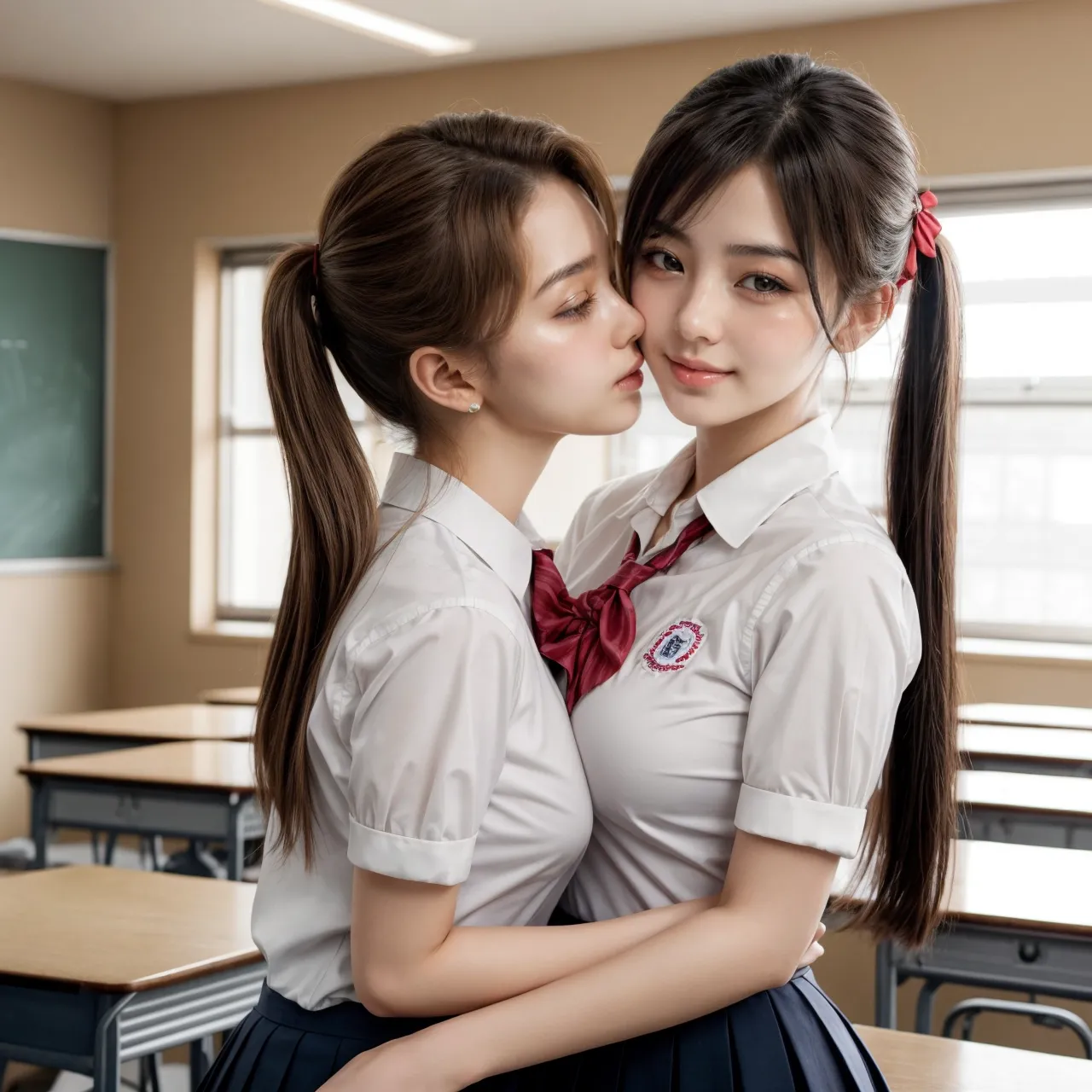 【「尻×学制服」AIエロ画像（リアル・実写・フォト風）2547枚まとめ！(32ページ目)のエロ画像12枚目