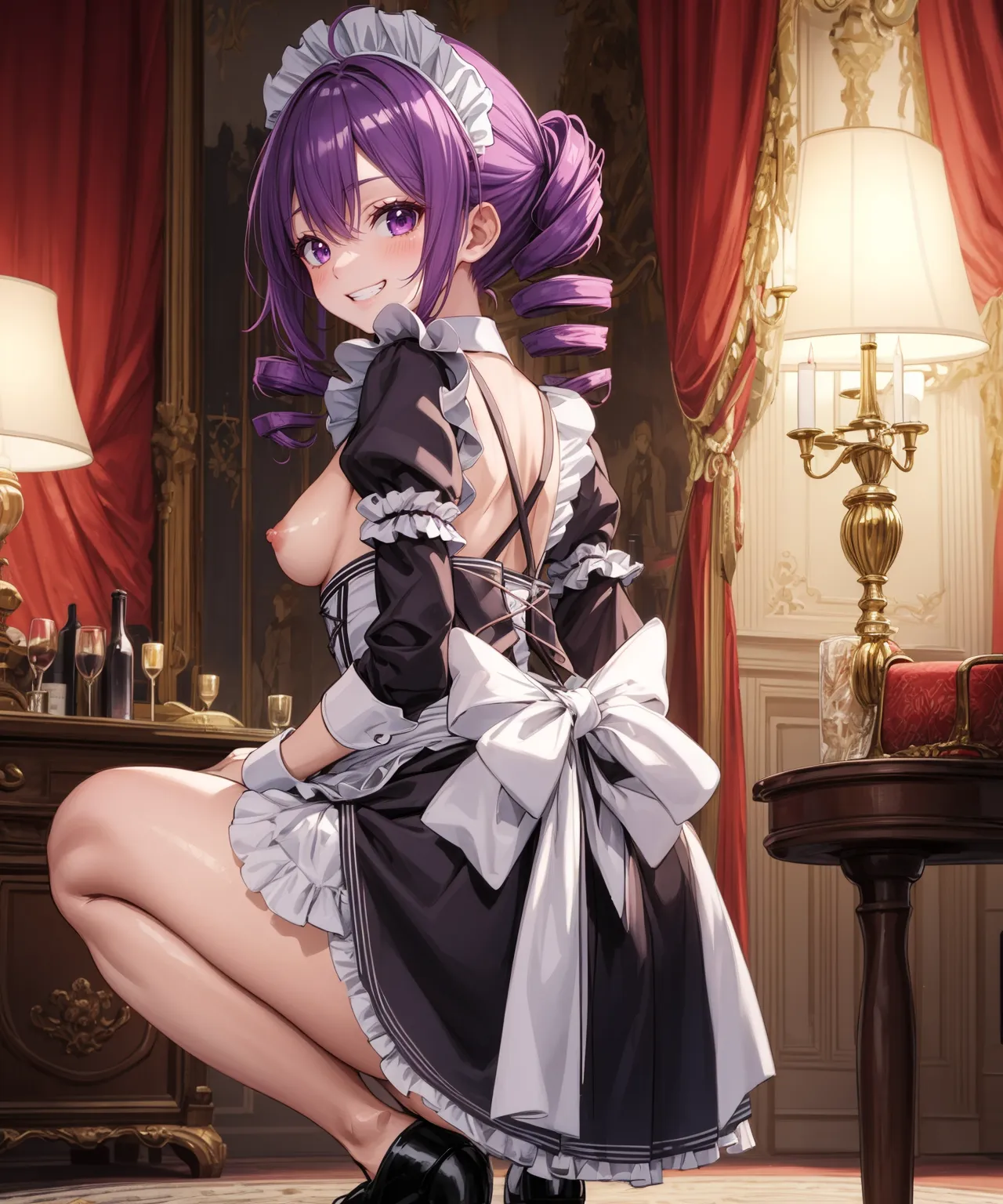 【「メイド」AIエロ画像（イラスト・アニメ・二次元風）516枚まとめ！(7ページ目)のエロ画像26枚目