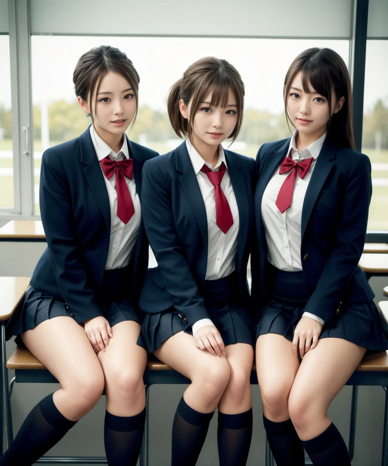 【「尻×学制服」AIエロ画像（リアル・実写・フォト風）2547枚まとめ！(31ページ目)のエロ画像18枚目