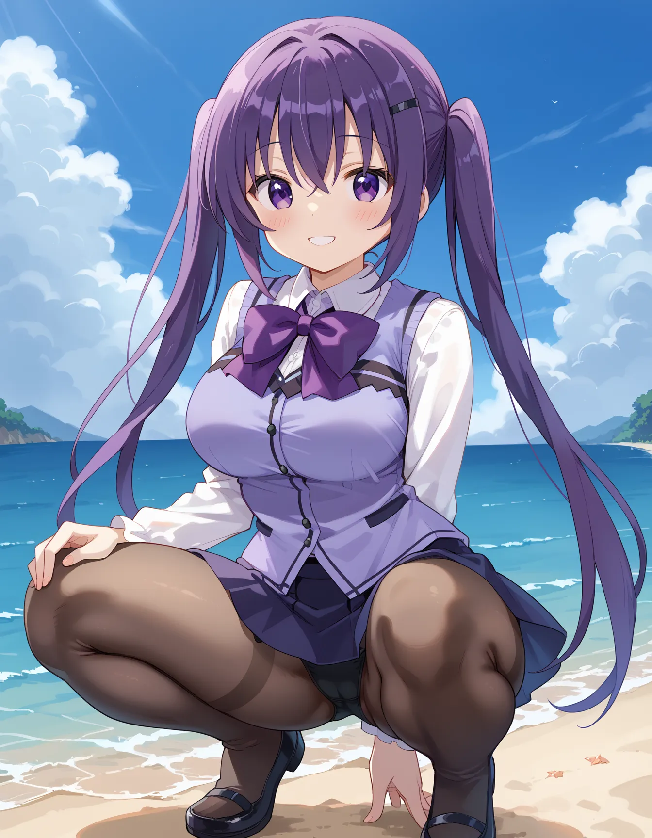 【「巨乳×パンスト」AIエロ画像（イラスト・アニメ・二次元風）575枚まとめ！(7ページ目)のエロ画像30枚目
