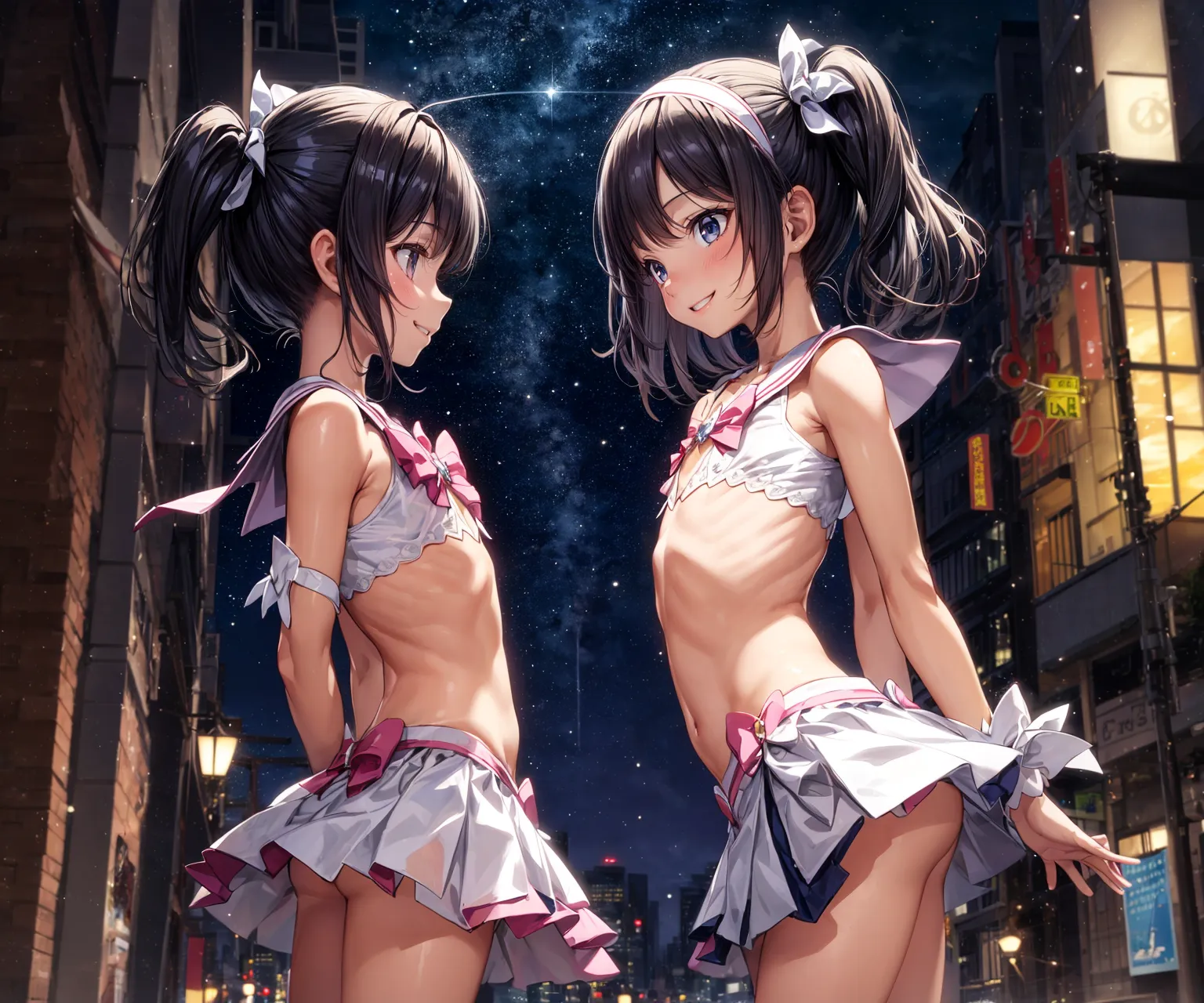 【「貧乳」AIエロ画像（イラスト・アニメ・二次元風）8390枚まとめ！(102ページ目)のエロ画像14枚目