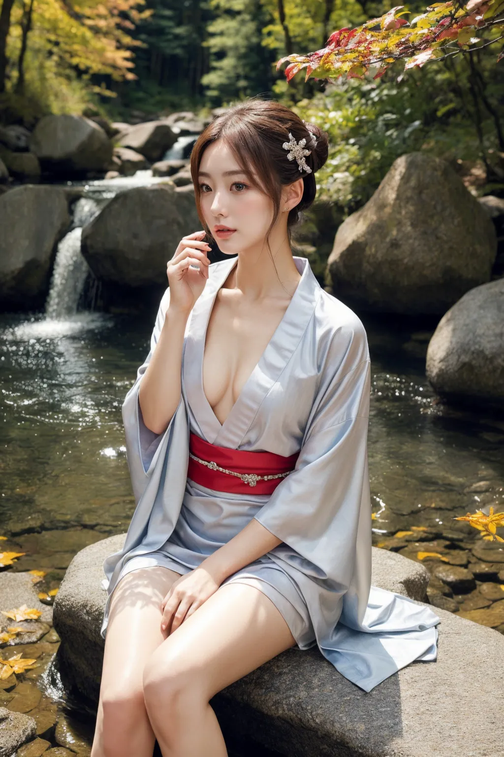 【「貧乳×着物」AIエロ画像（リアル・実写・フォト風）639枚まとめ！(7ページ目)のエロ画像23枚目