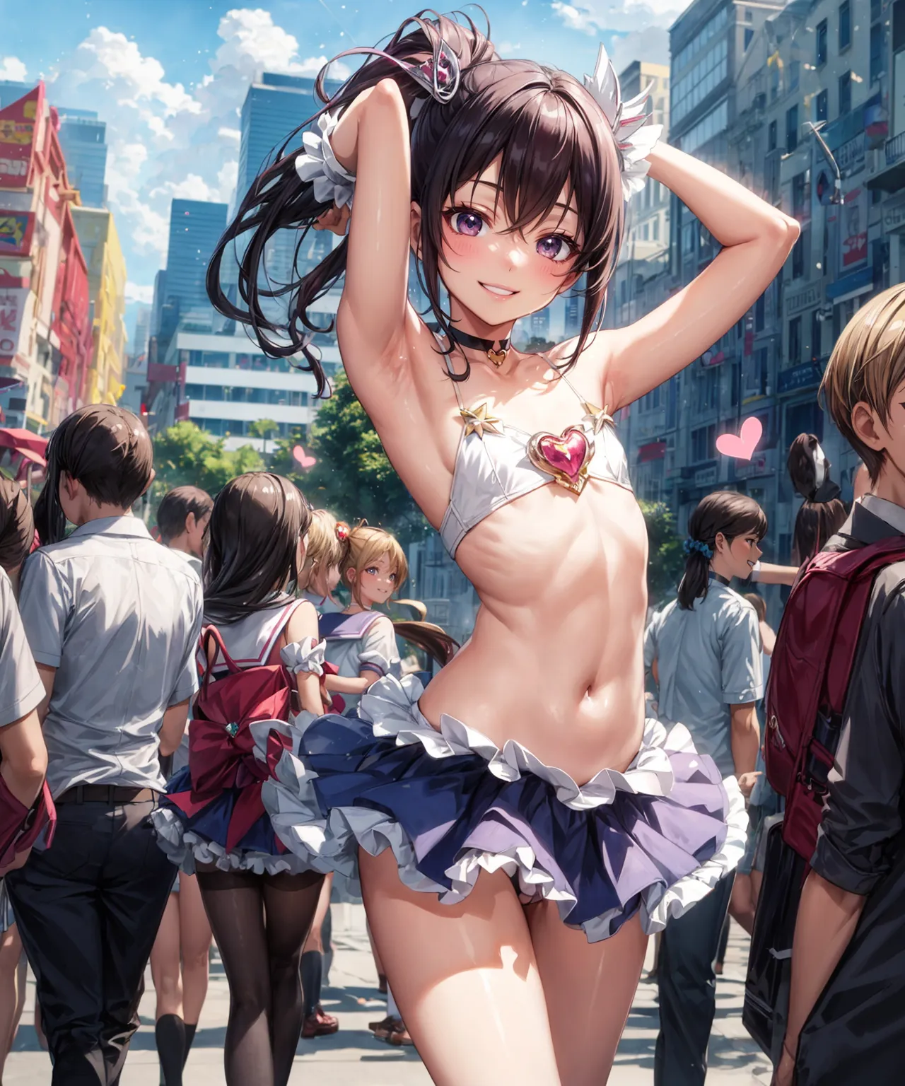【「貧乳」AIエロ画像（イラスト・アニメ・二次元風）8390枚まとめ！(101ページ目)のエロ画像9枚目