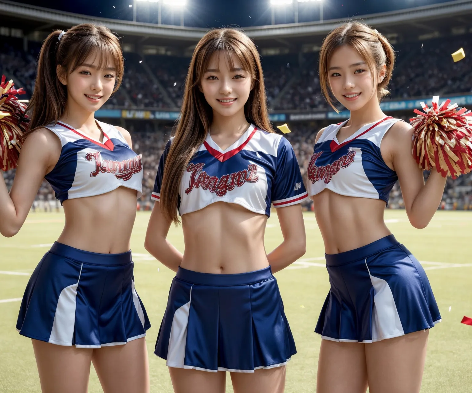 【「貧乳×チアリーダー」AIエロ画像（リアル・実写・フォト風）410枚まとめ！(6ページ目)のエロ画像1枚目